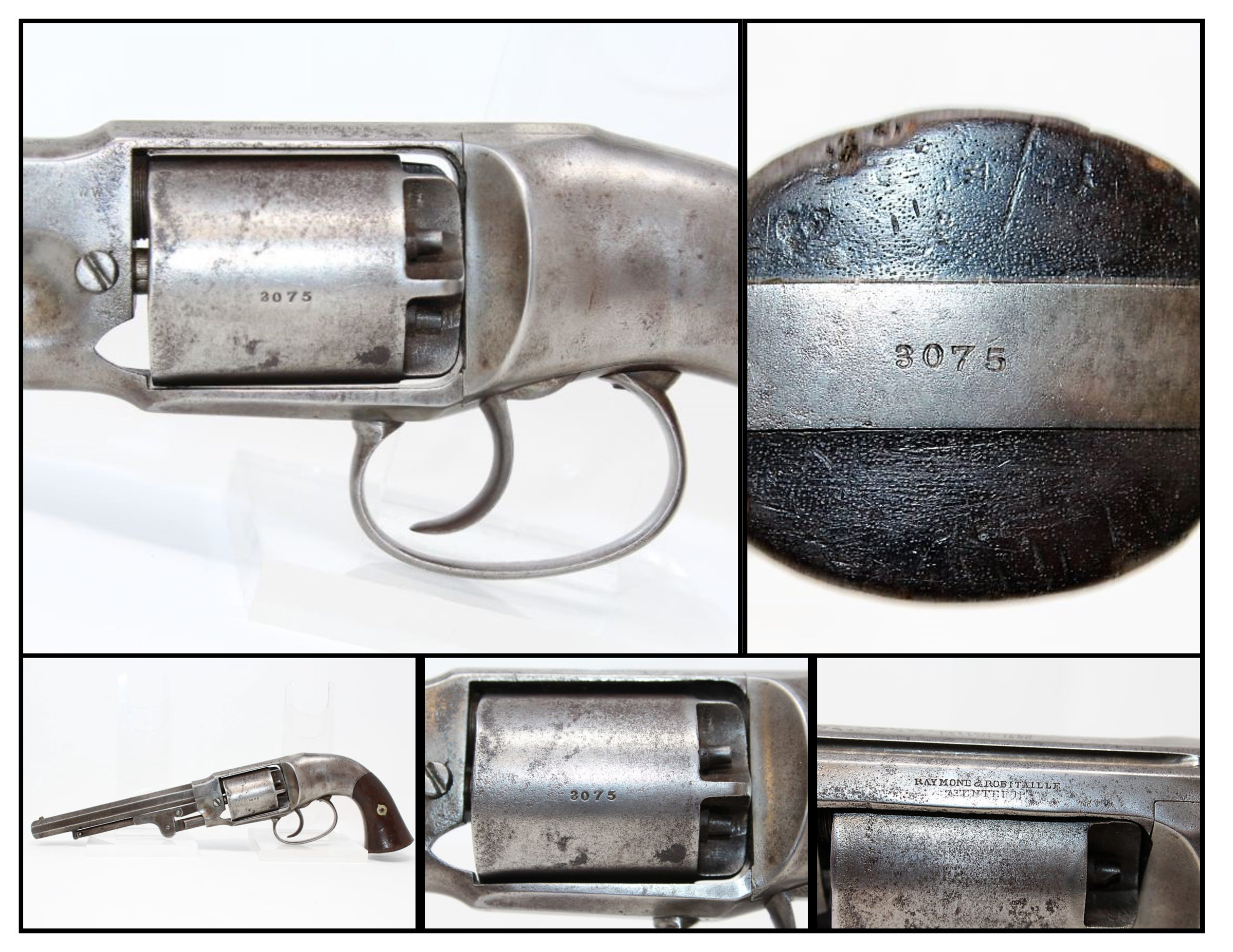BCollage Civil War Era C S Pettengill Army Model Percussion Revolver Ancestry Guns