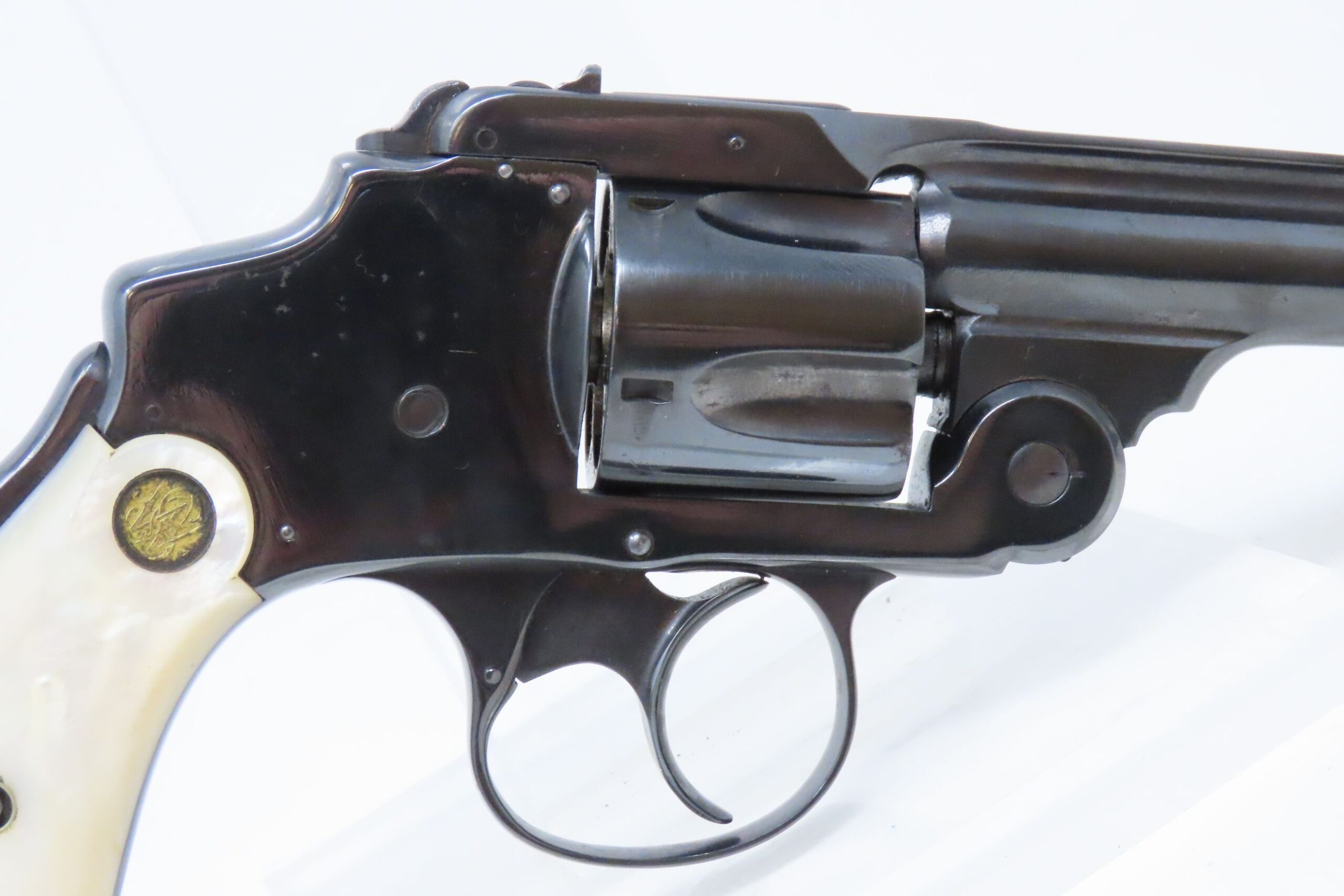 Smith Wesson Safety Hammerless Rd Model Revolver With Pearl