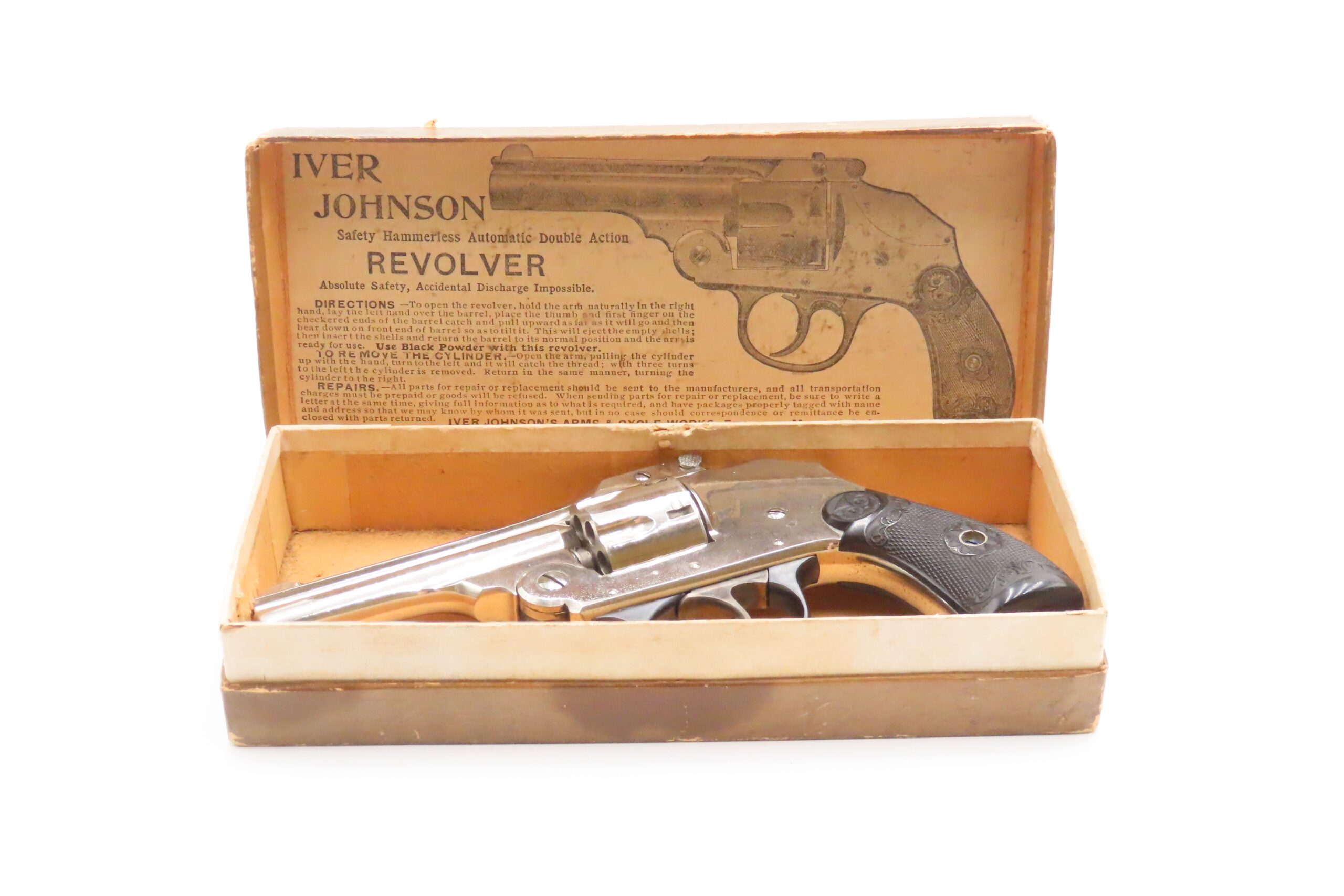 Original Factory Boxed IVER JOHNSON 22 RF Top Break HAMMERLESS C R