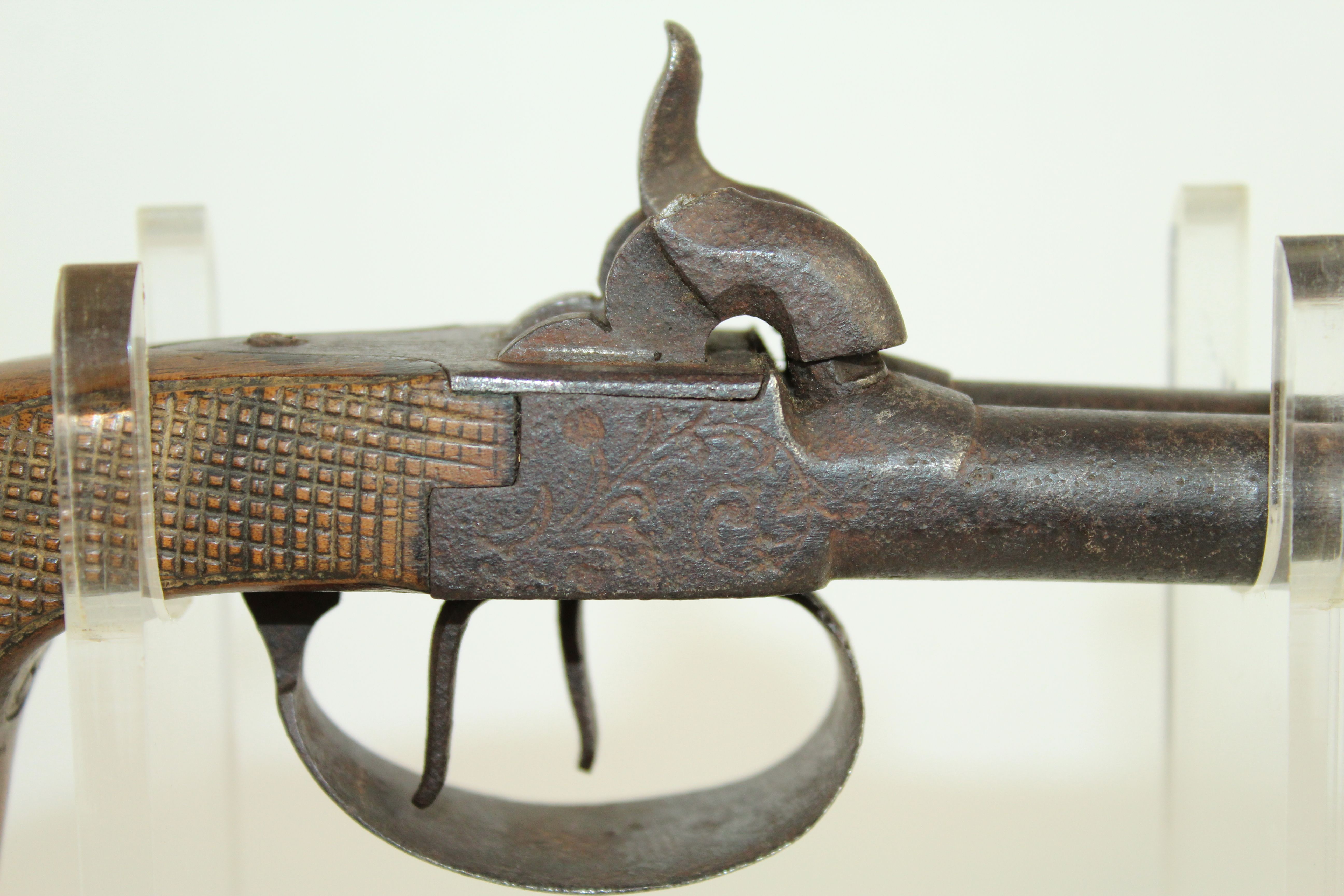 Double Barrel SXS Pistol Percussion Antique Firearm 003 | Ancestry Guns