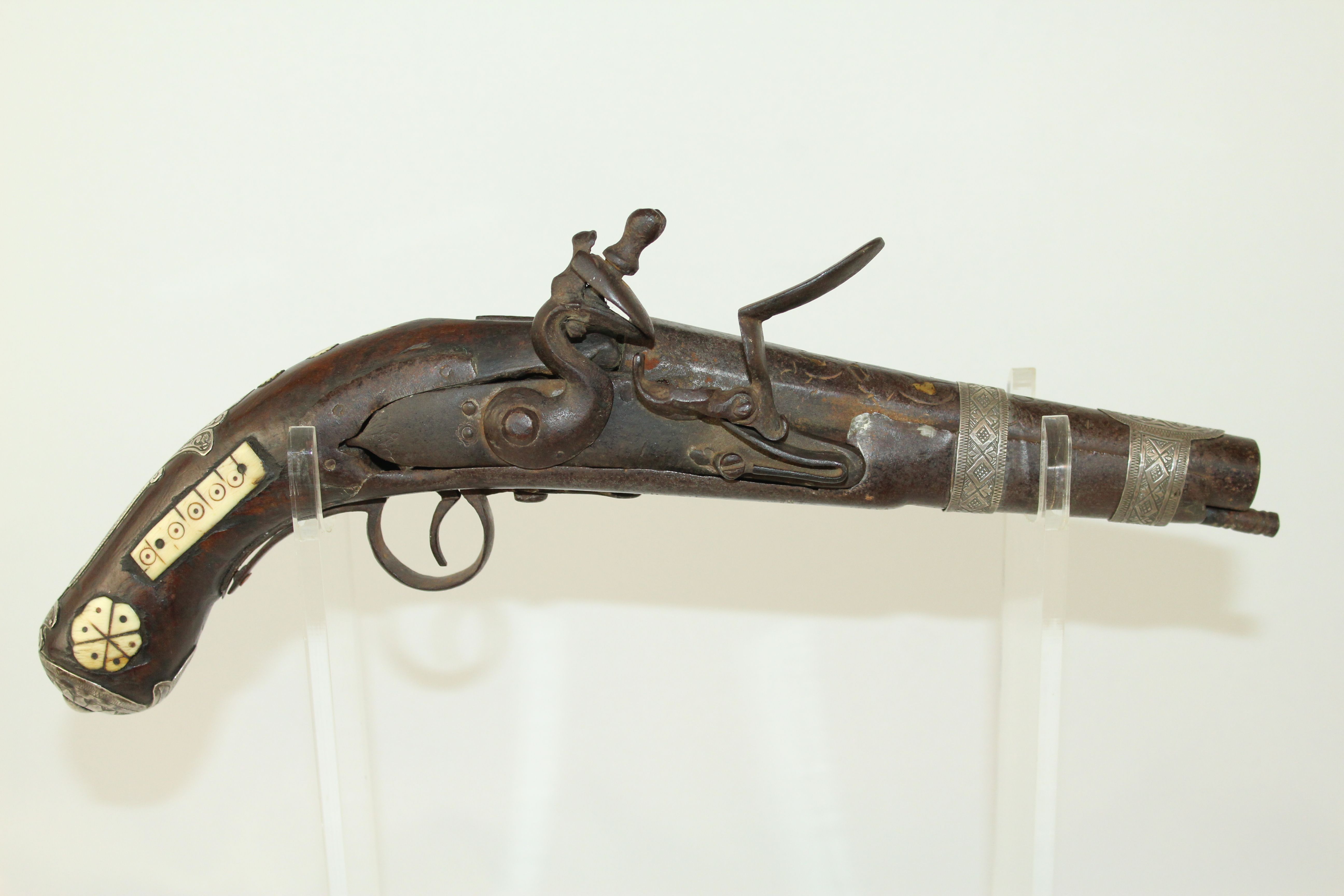 Colonial Flintlock Pistol Antique Firearm 001 | Ancestry Guns