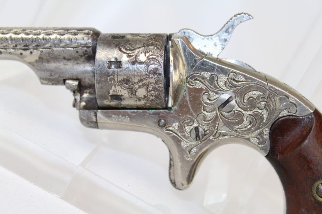 Colt Engraved Open Top .22 Rimfire Revolver Antique Firearms 002 ...