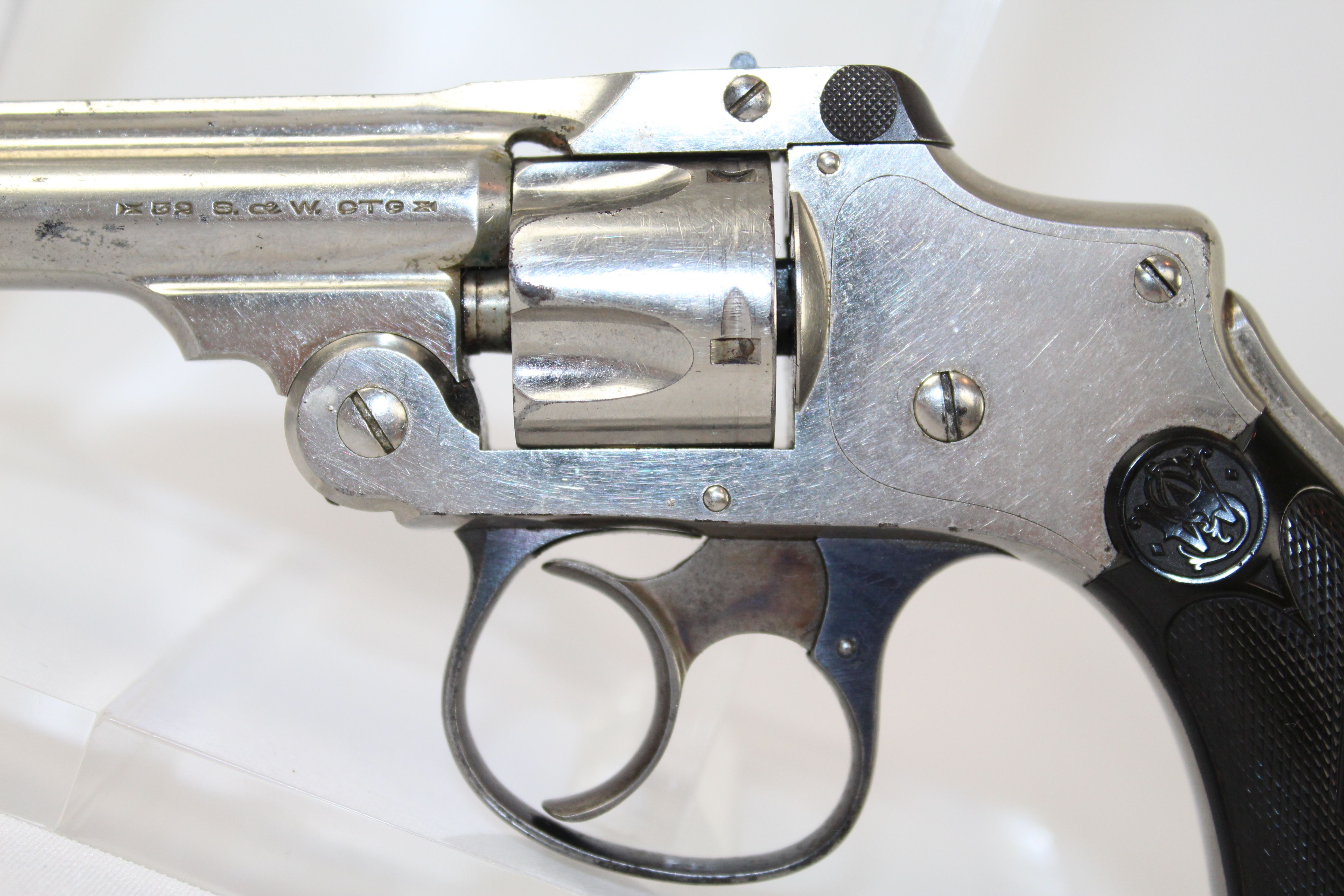 S&W Smith & Wesson .32 Safety Hammerless Double Action Revolver Antique ...