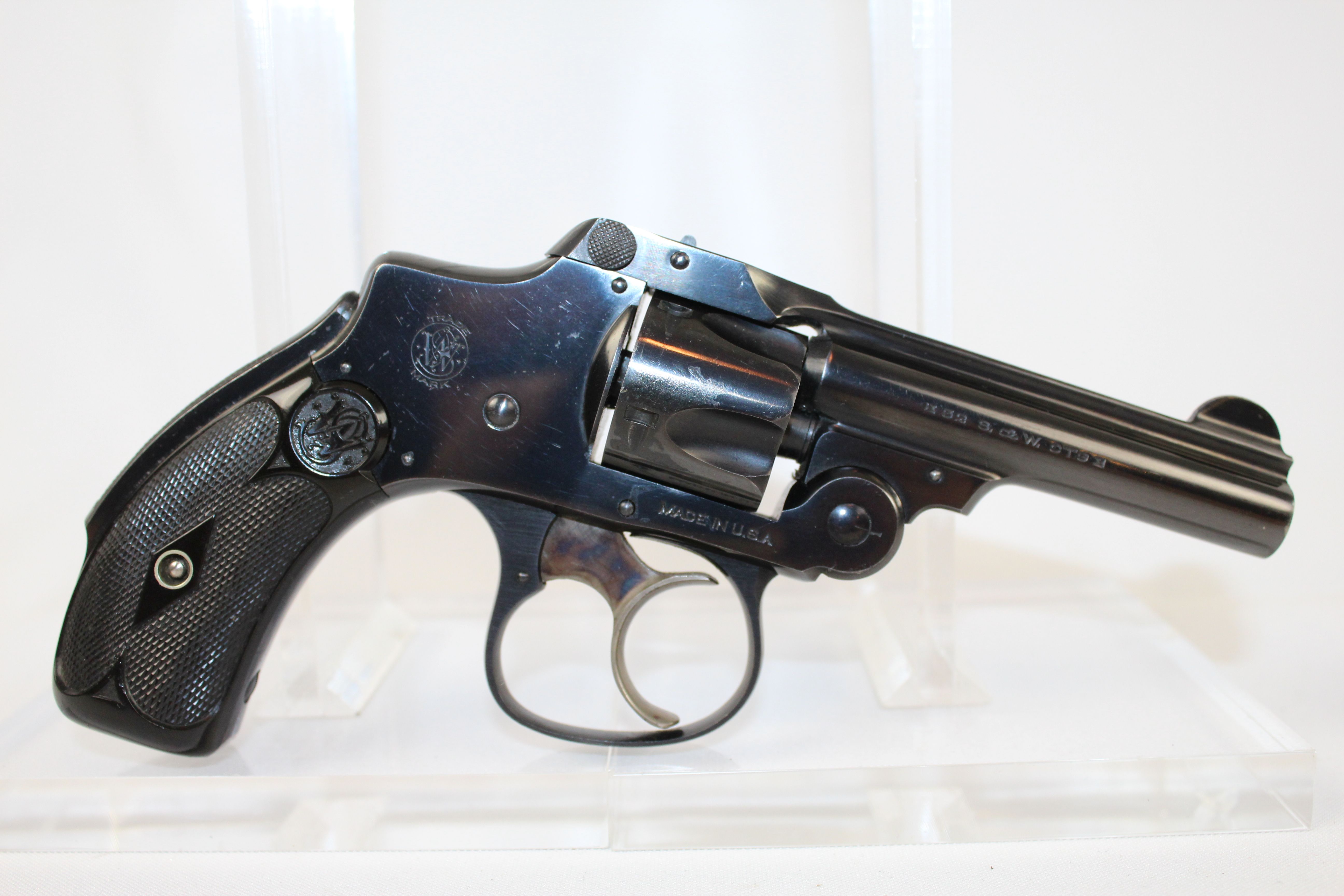 S&W Smith & Wesson .32 Safety Hammerless Double Action Revolver Antique ...