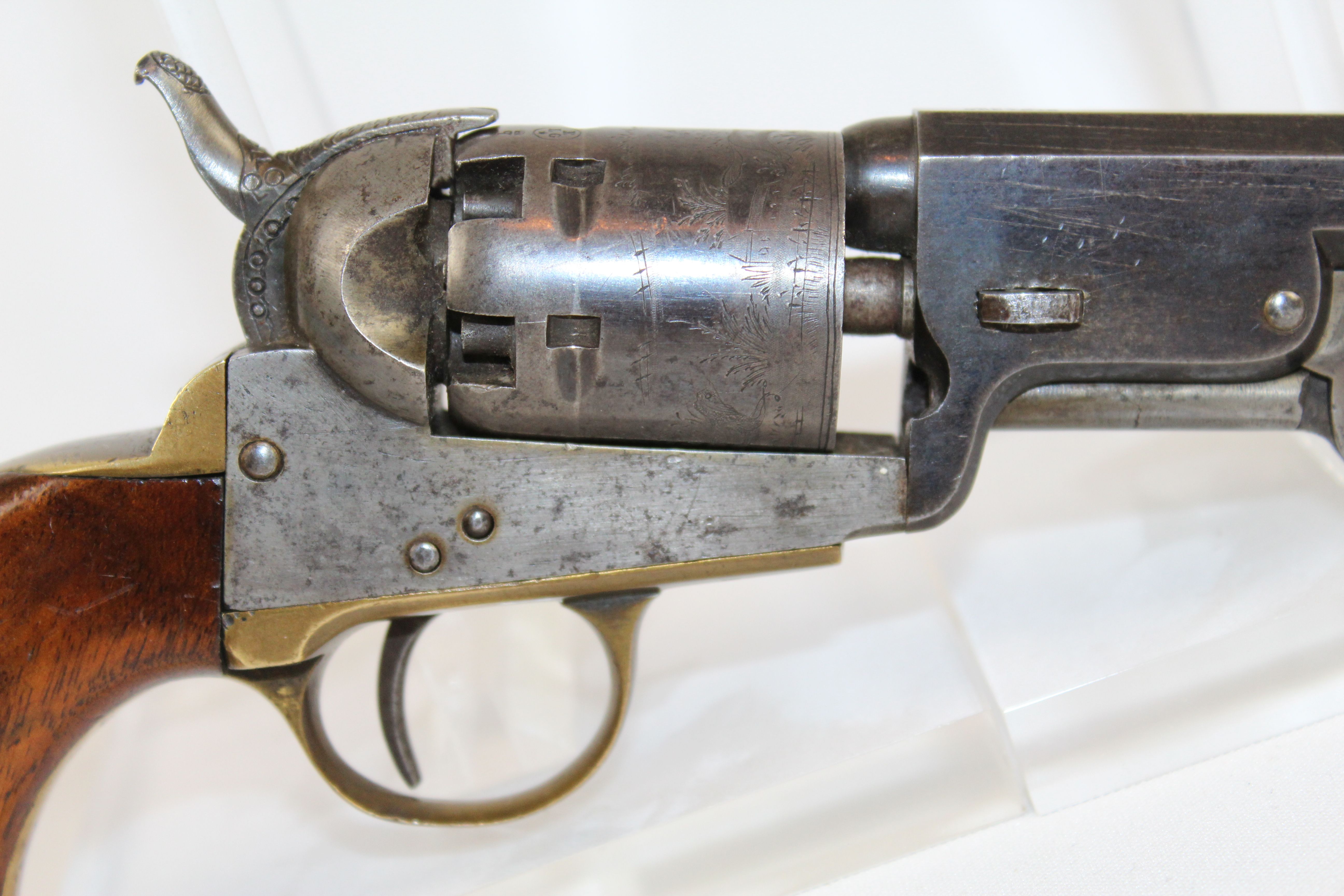 1850s Samuel Colt Belgian Brevete Model 1849 Pocket Revolver Antique ...