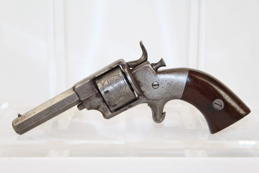 Ethan Allen & Wheelock Sidehammer .22 Rimfire Revolver Antique Firearms ...