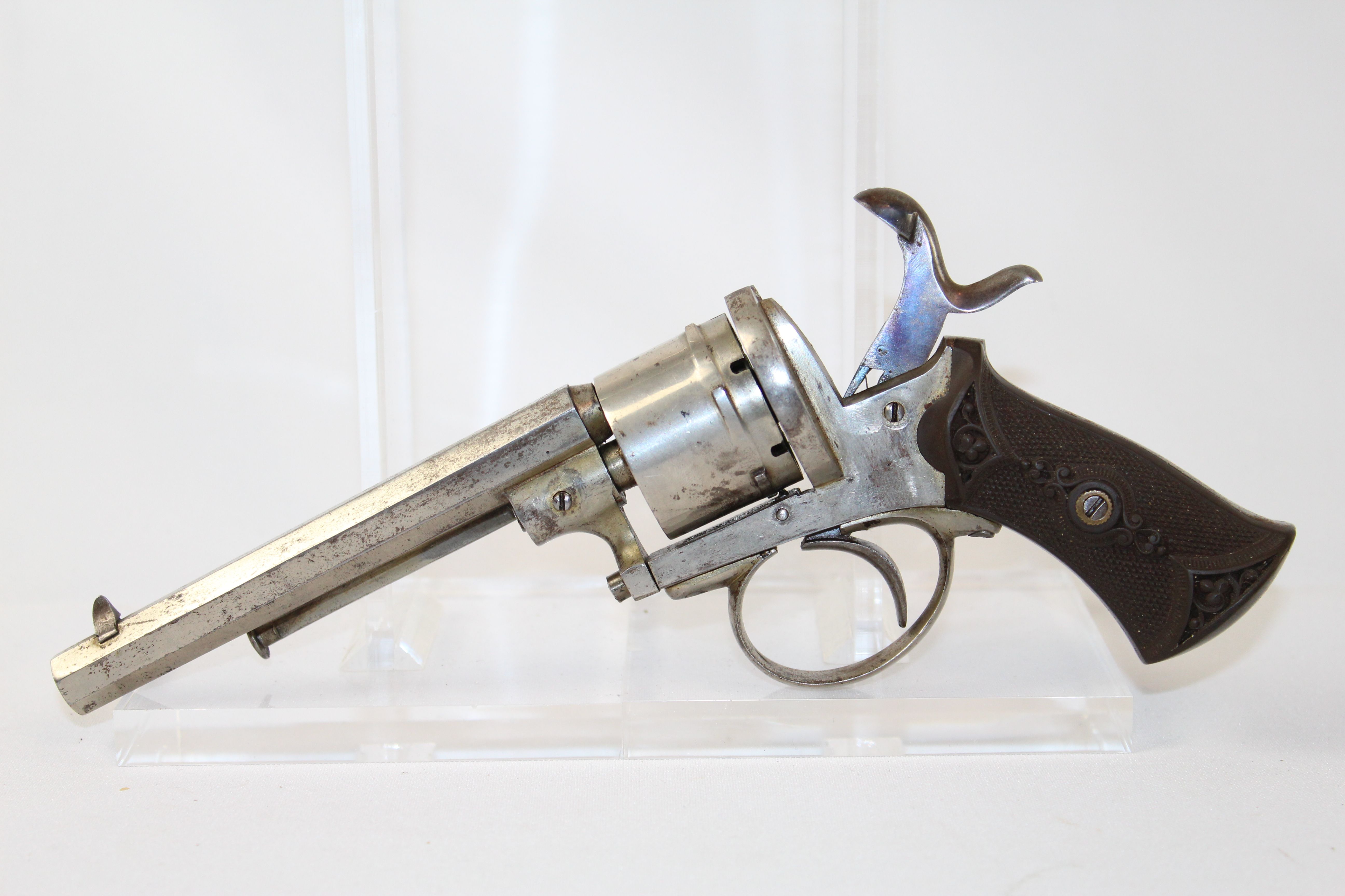 French European Double Action Pinfire Revolver 1870 Antique Firearms ...