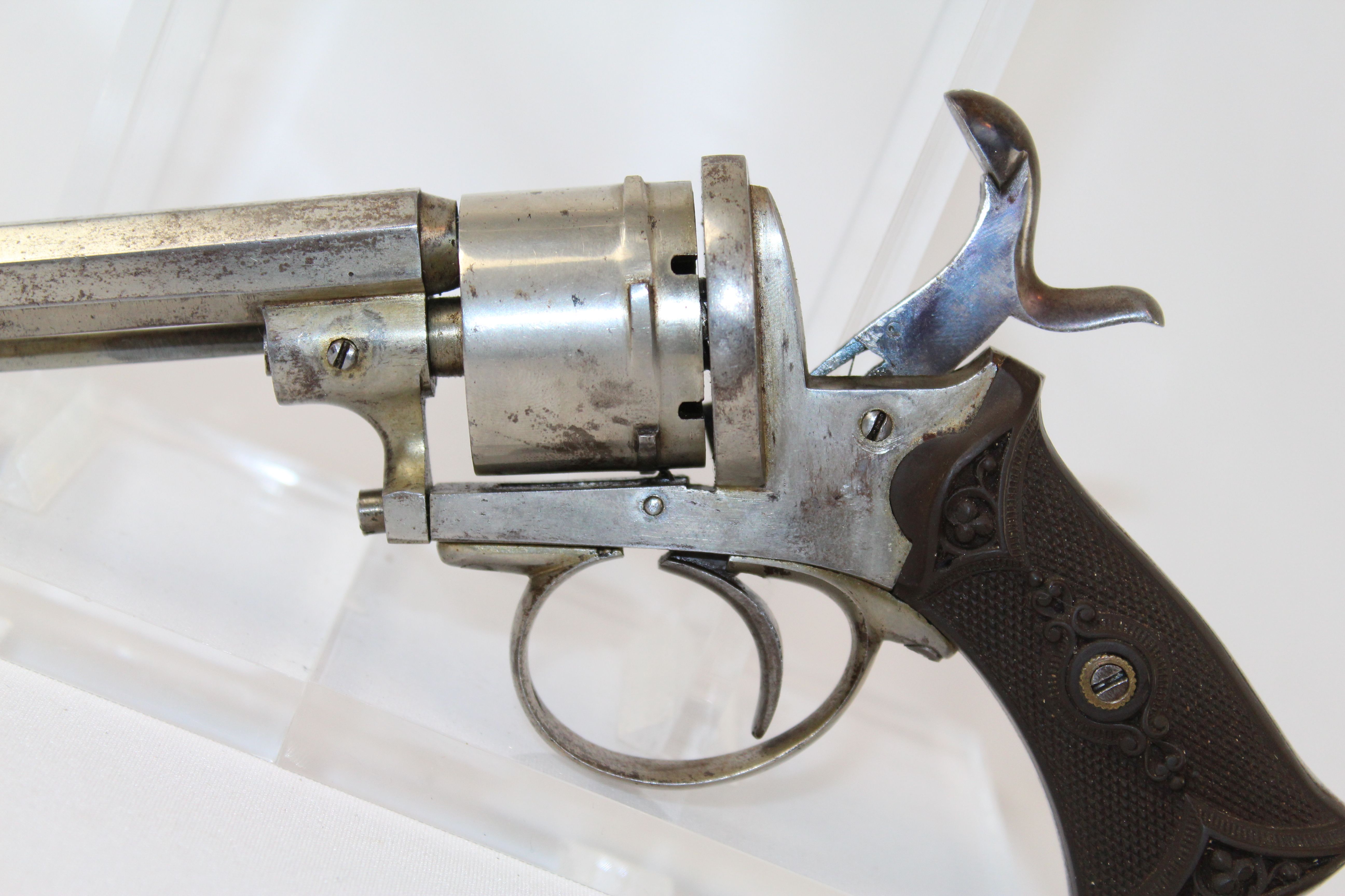 French European Double Action Pinfire Revolver 1870 Antique Firearms ...