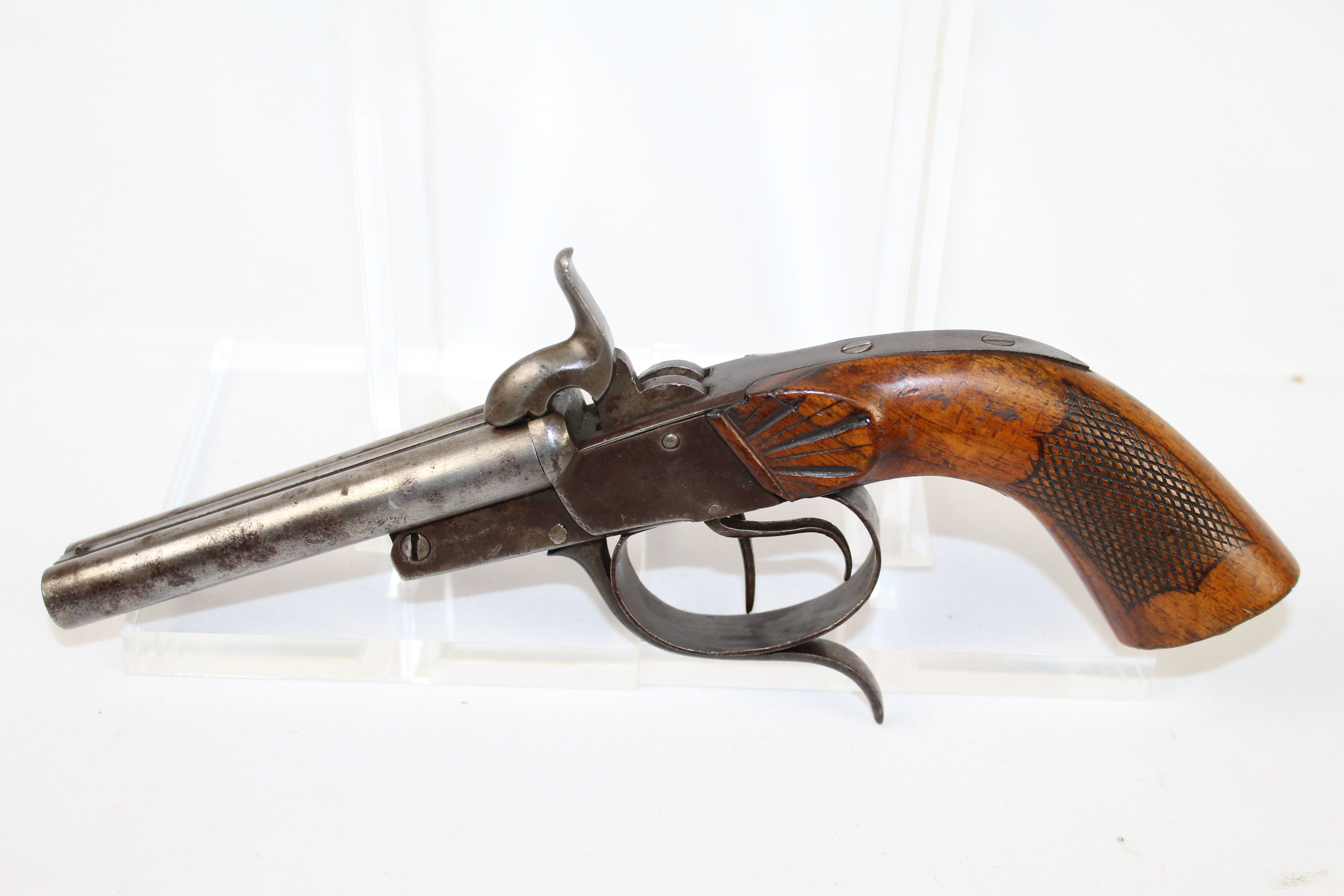 European Double Barrel Pinfire Pistol Antique Firearms 001 | Ancestry Guns