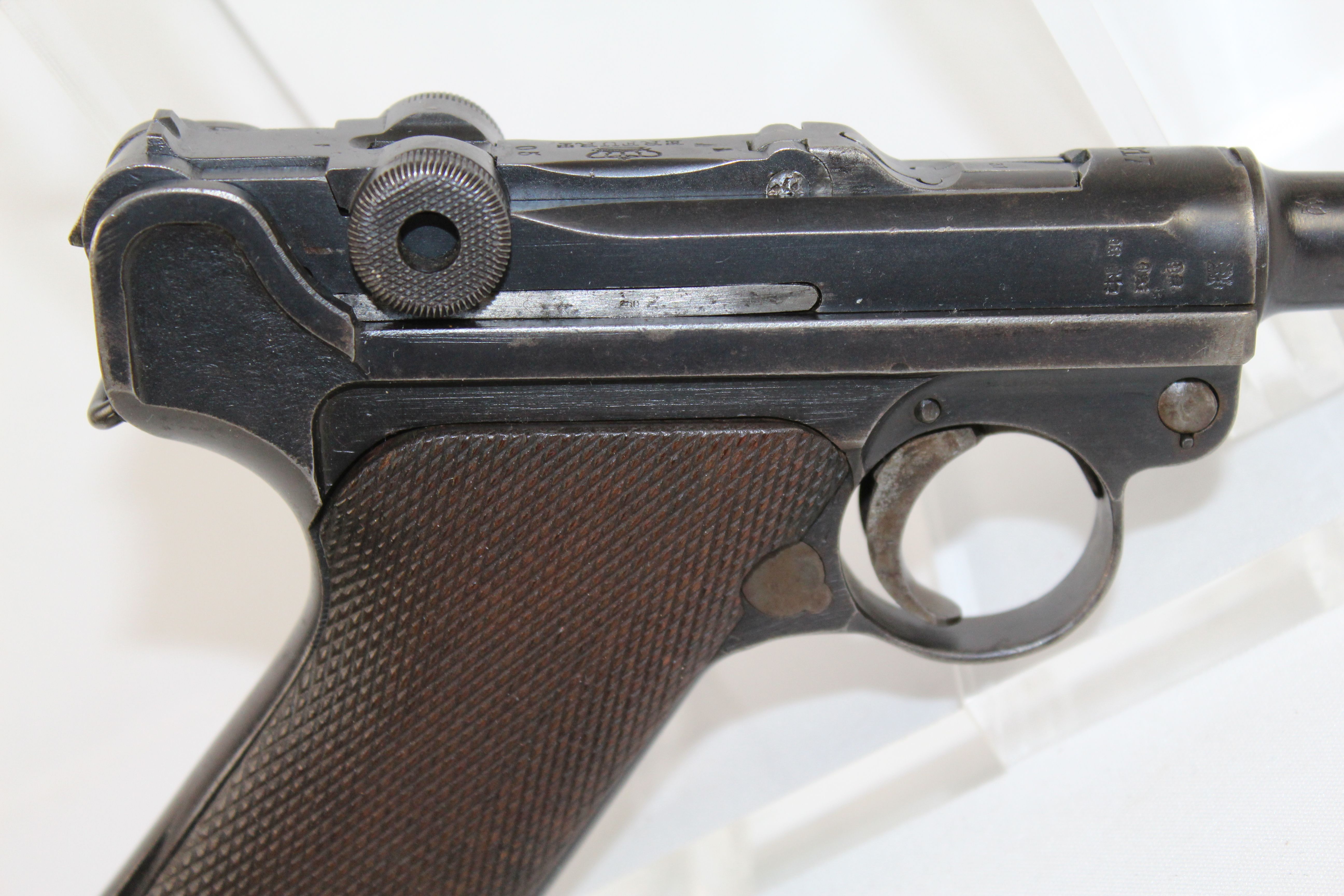 Wwi World War I Imperial German Erfurt Luger P08 Pistol 1917 Antique