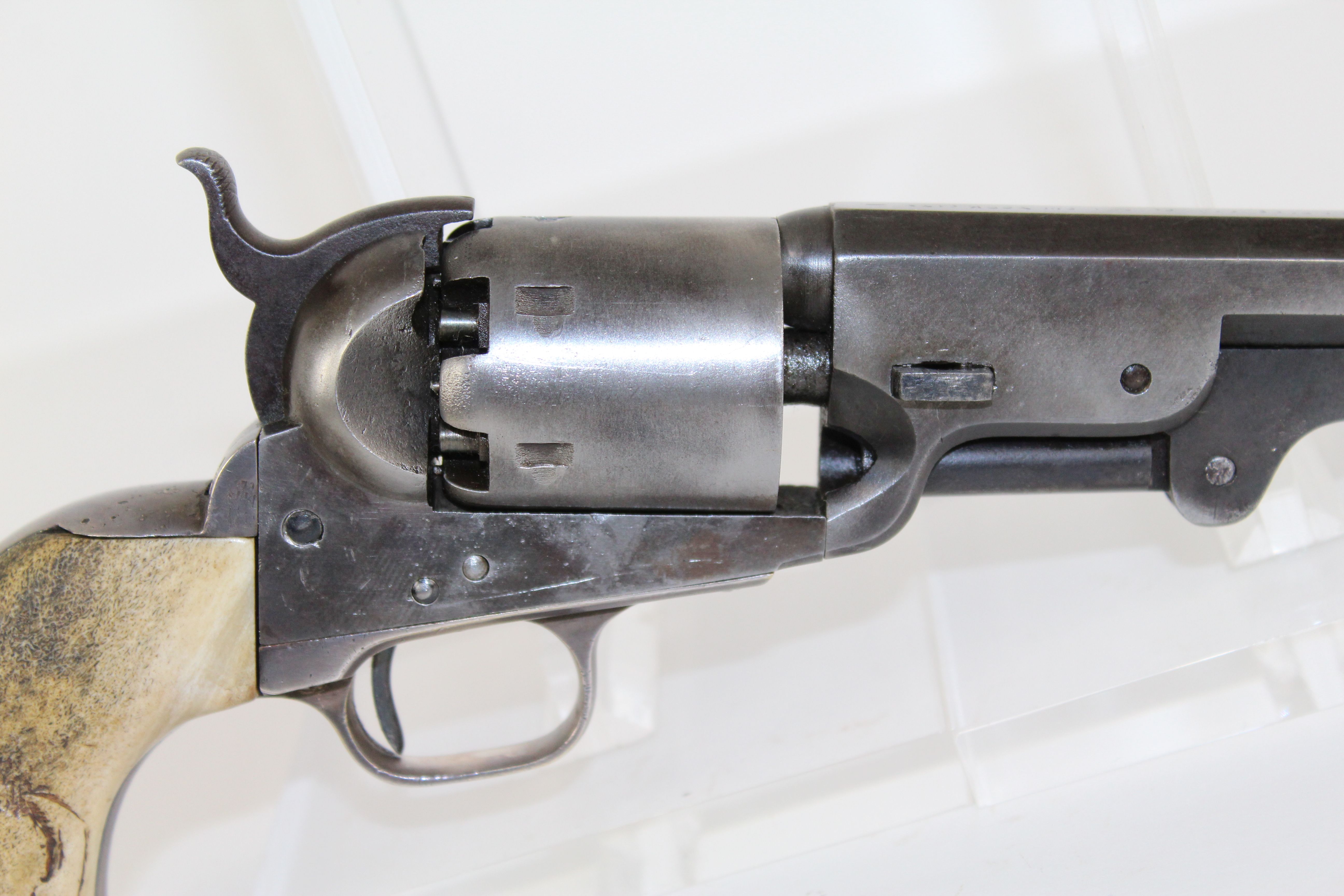 Antiqued Colt 1851 Navy Revolver Percussion Buffalo Grips Horn 003 ...