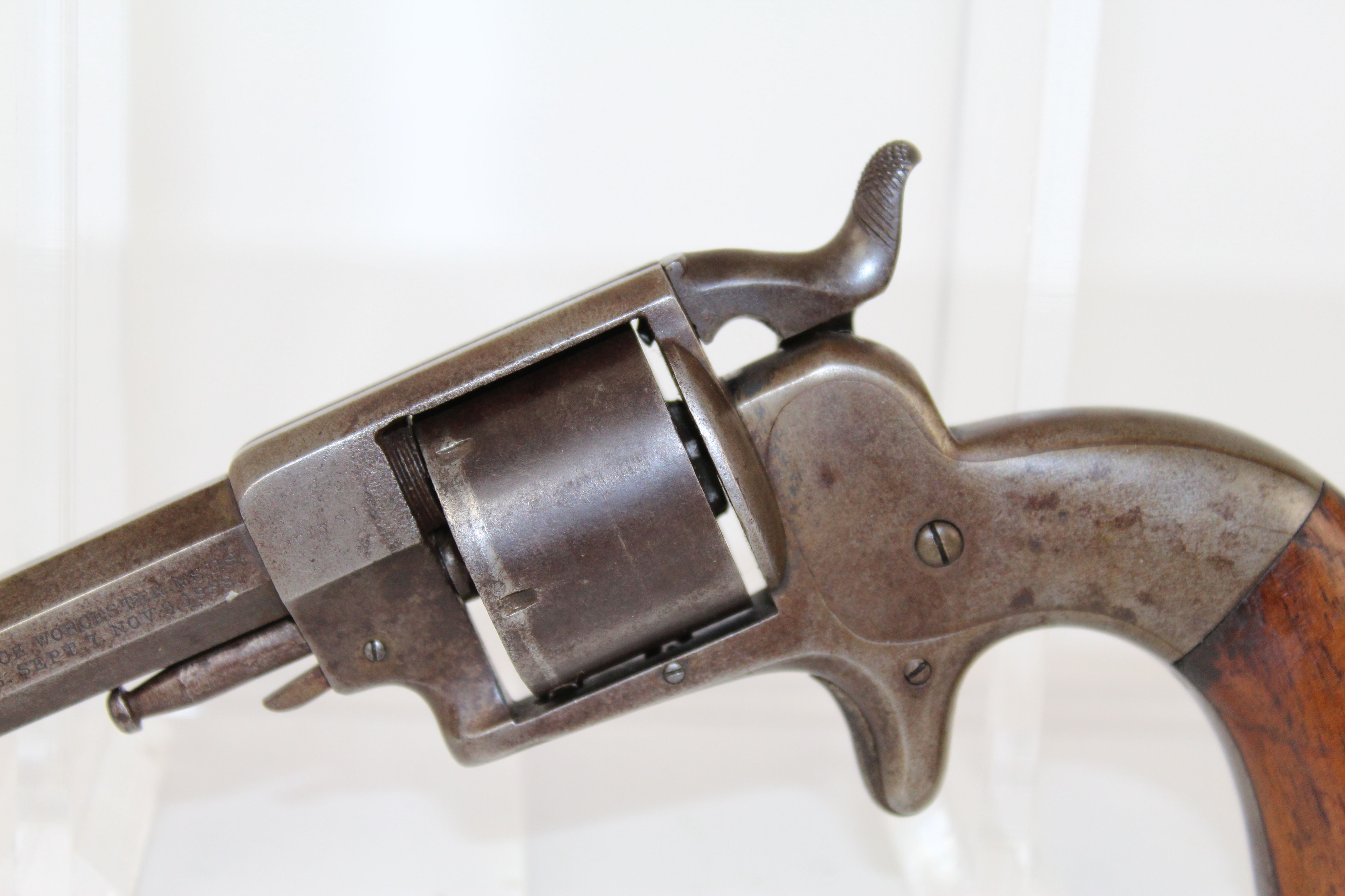 Civil War Ethan Allen & Wheelock Side Hammer .32 Rimfire Revolver 007 ...