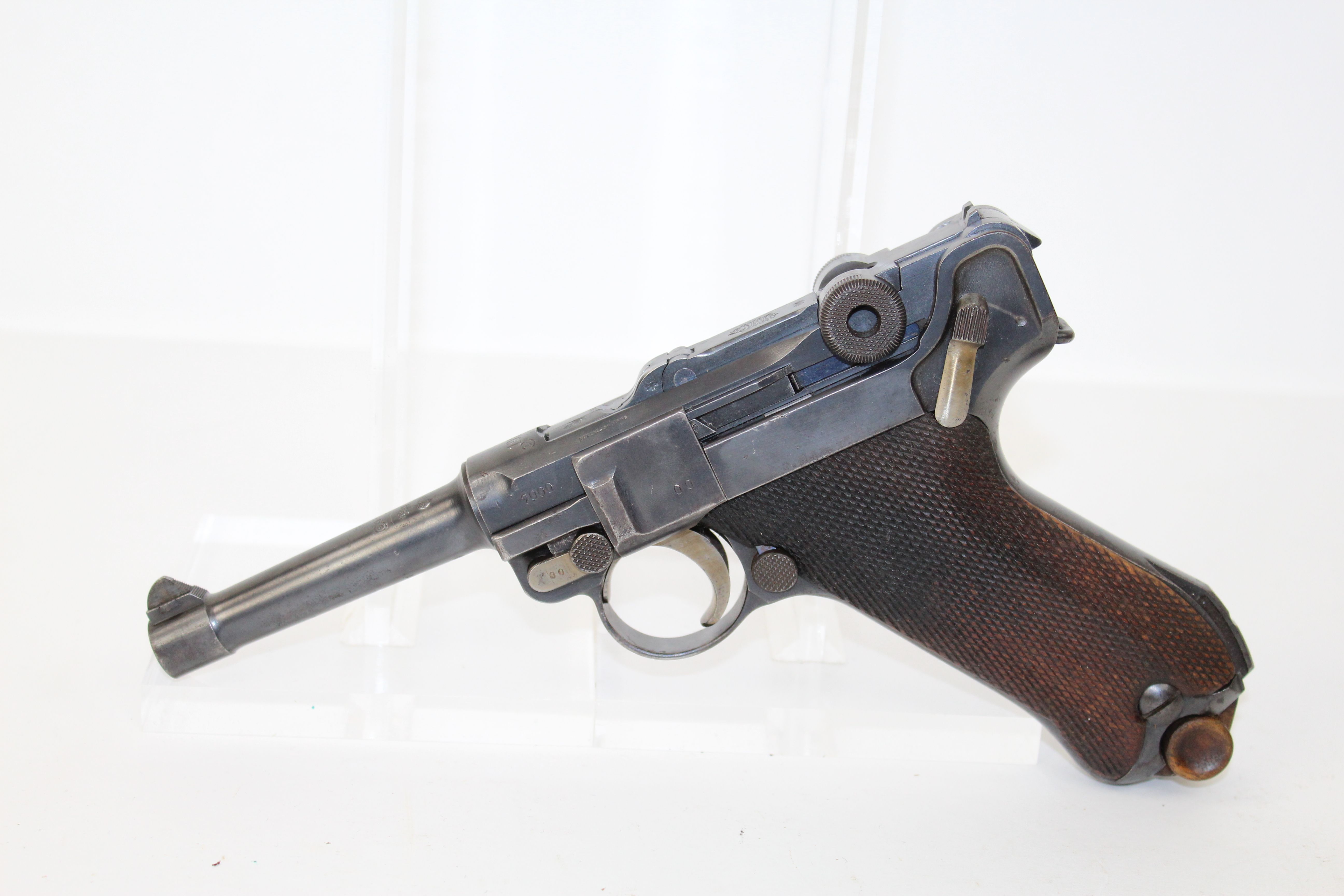 1916 Dated DWM Luger Semi Automatic PIstol British Proofs C&R Antique ...