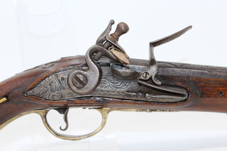 Engraved and Carved European Flintlock Horse Pistol C&R Antique003 ...