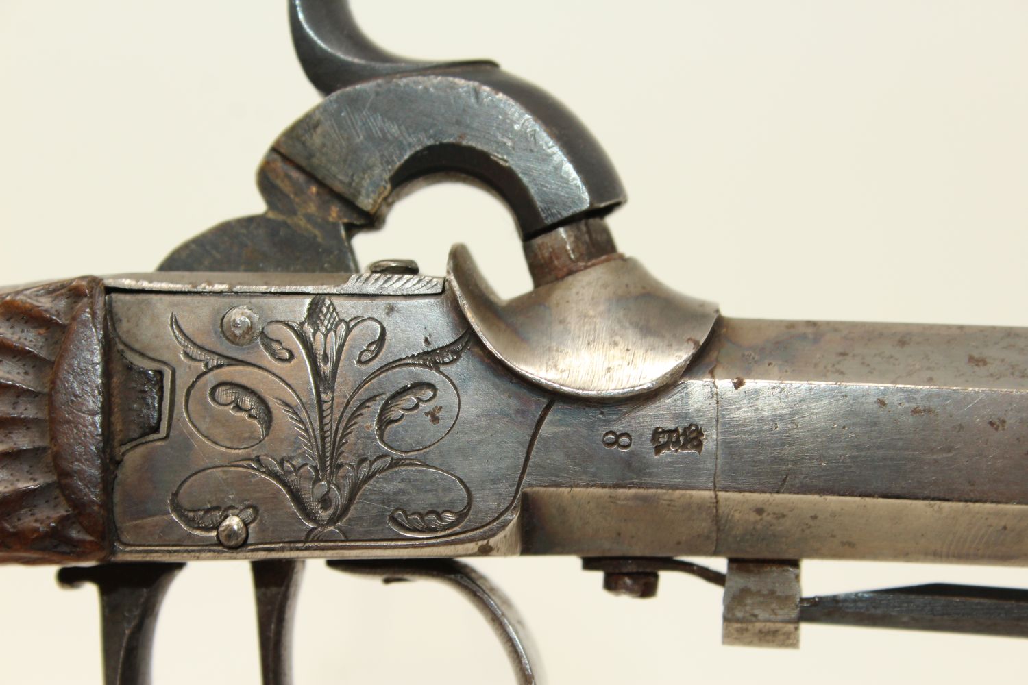 Engraved Percussion Pistol C&r Antique012 