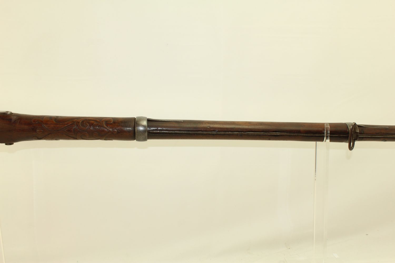 Carved Harpers Ferry Model 1842 Percussion Musket With Bayonet 12.9 C&R ...