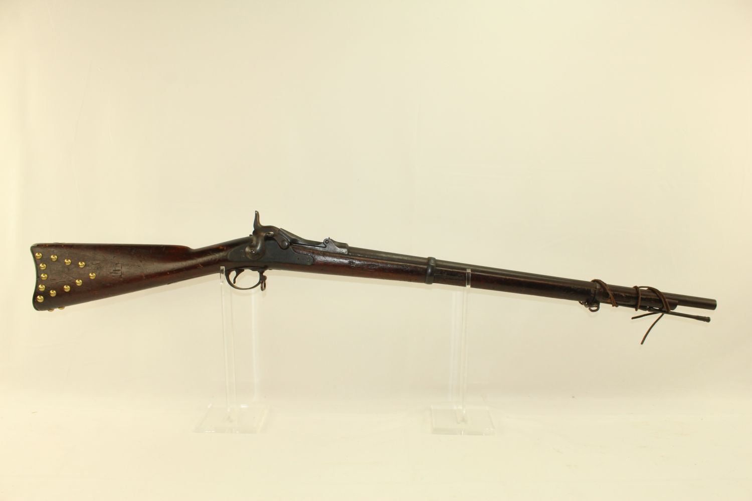 Tack Decorated Springfield Trapdoor Rifle C&R Antique002 | Ancestry Guns