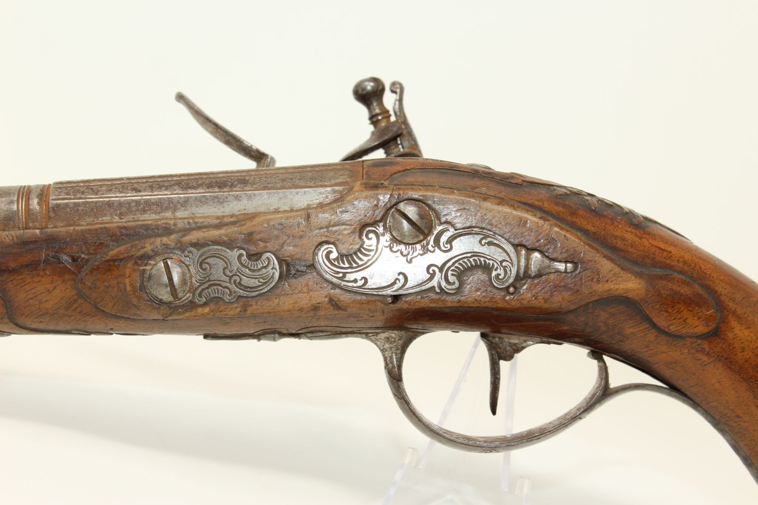 Engraved and Carved Flintlock Pistol C&R Antique014 | Ancestry Guns