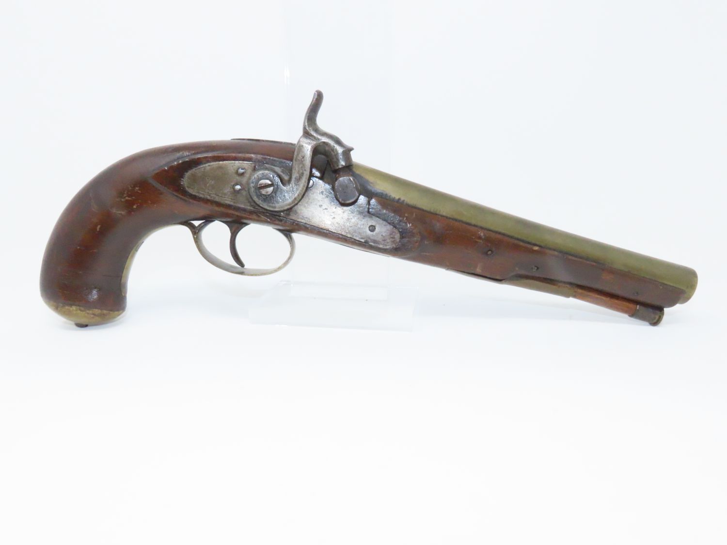 London Marked Percussion Pistol 4.3 C&R Antique001 | Ancestry Guns