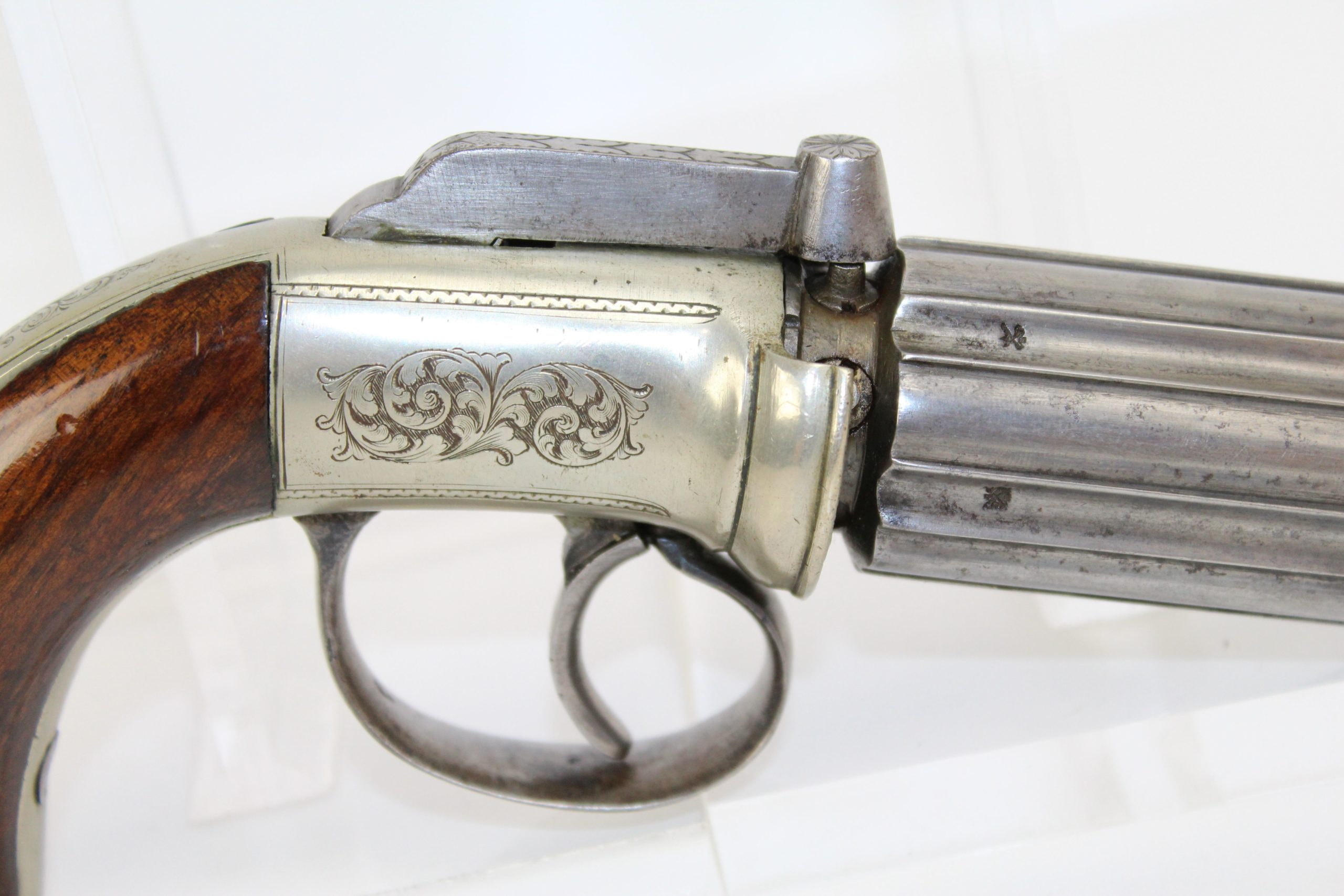 Durs Egg London Bar Hammer Pepperbox Pistol C&R Antique013 | Ancestry Guns