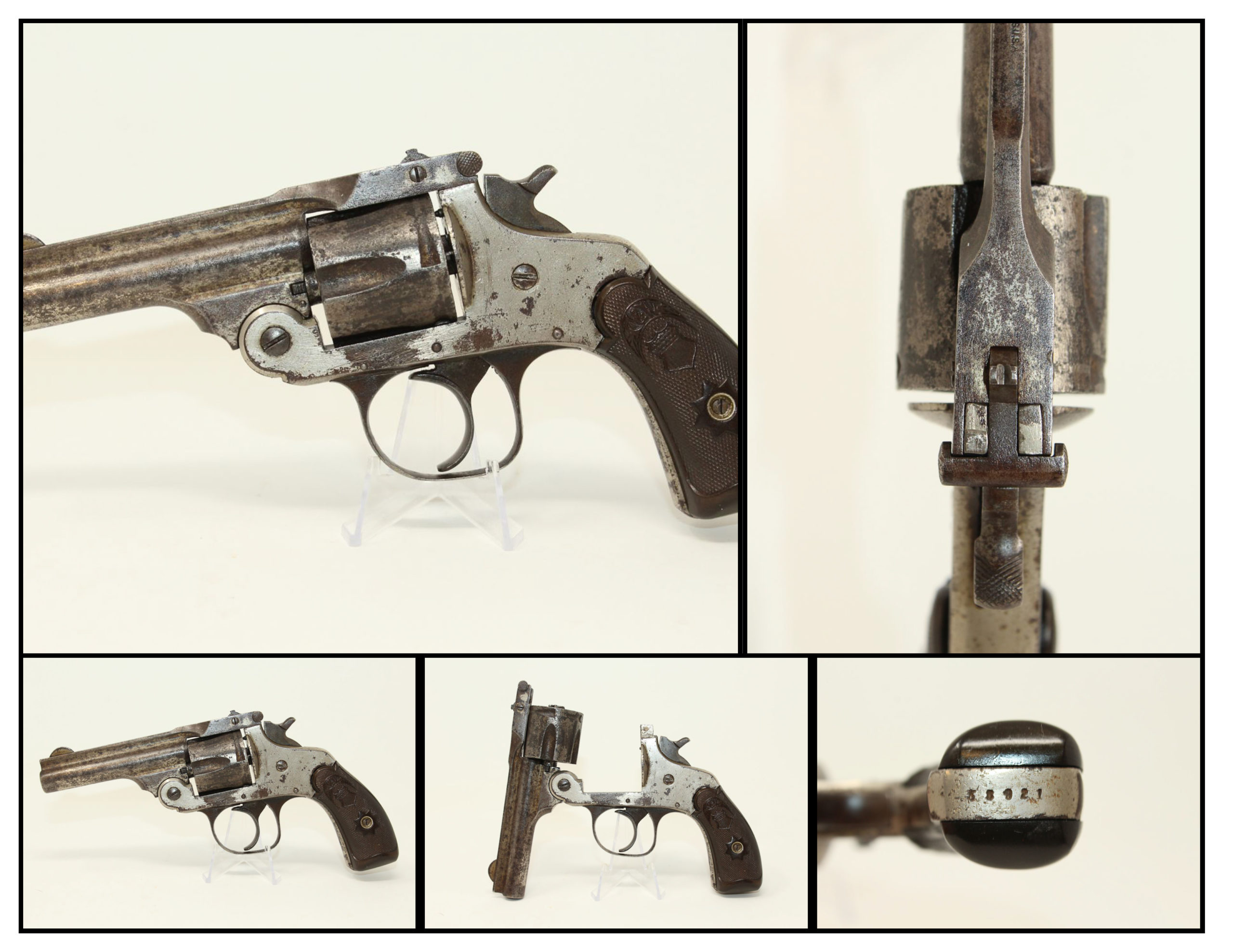 Collage Forehand Arms Co. Top Break Revolver | Ancestry Guns