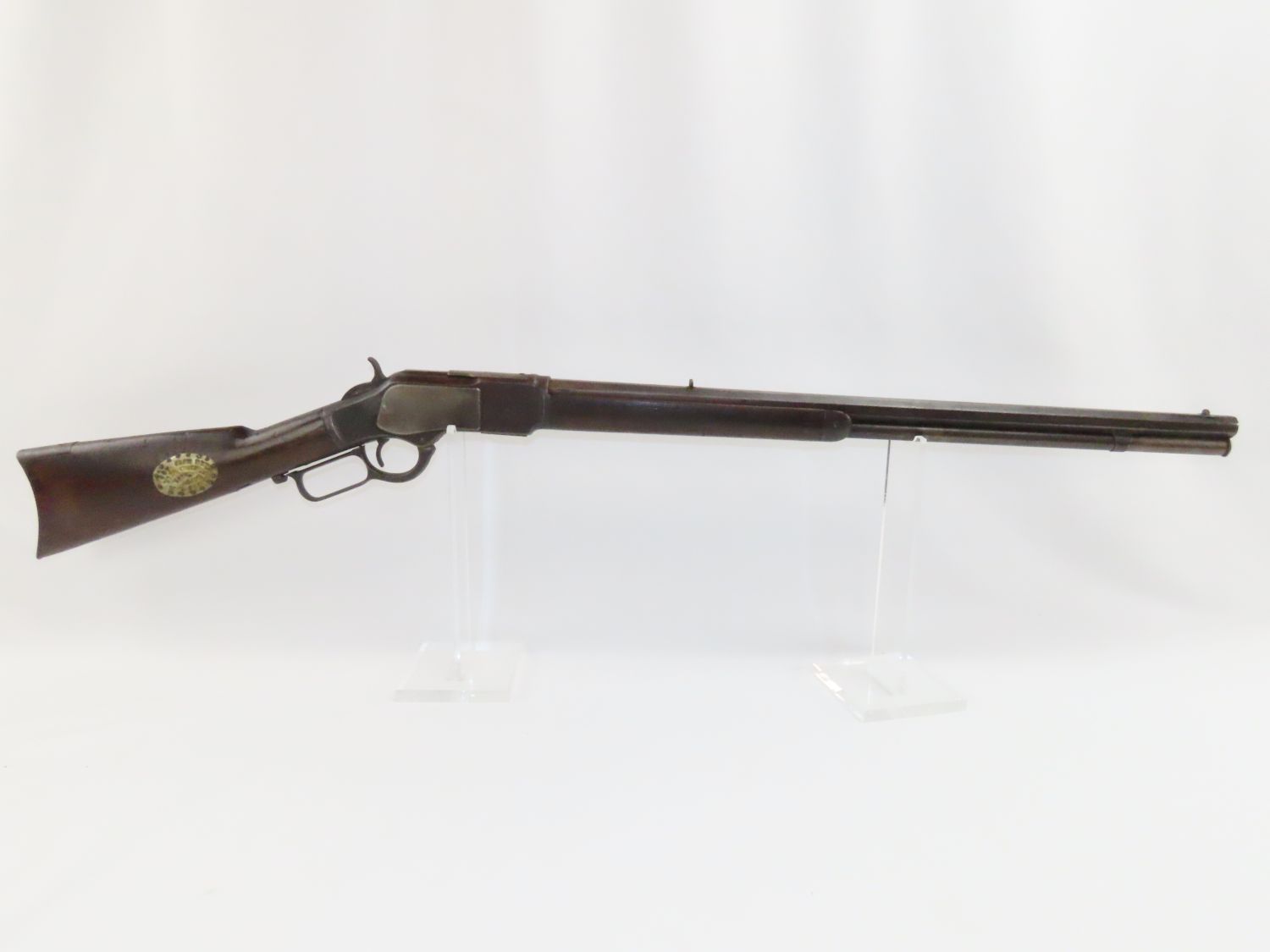 Winchester Model 1873 Lever Action 22 Rimfire Rifle 4 16 Candr Antique019 Ancestry Guns