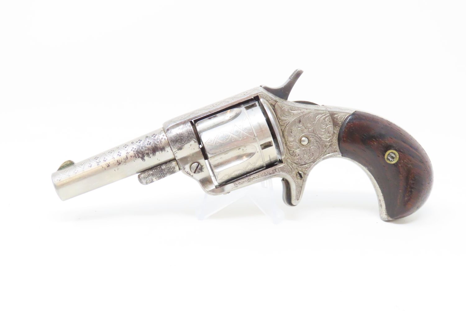 Engraved Hood Firearms Co. Spur Trigger Revolver 11.24 C&R Antique 002 ...