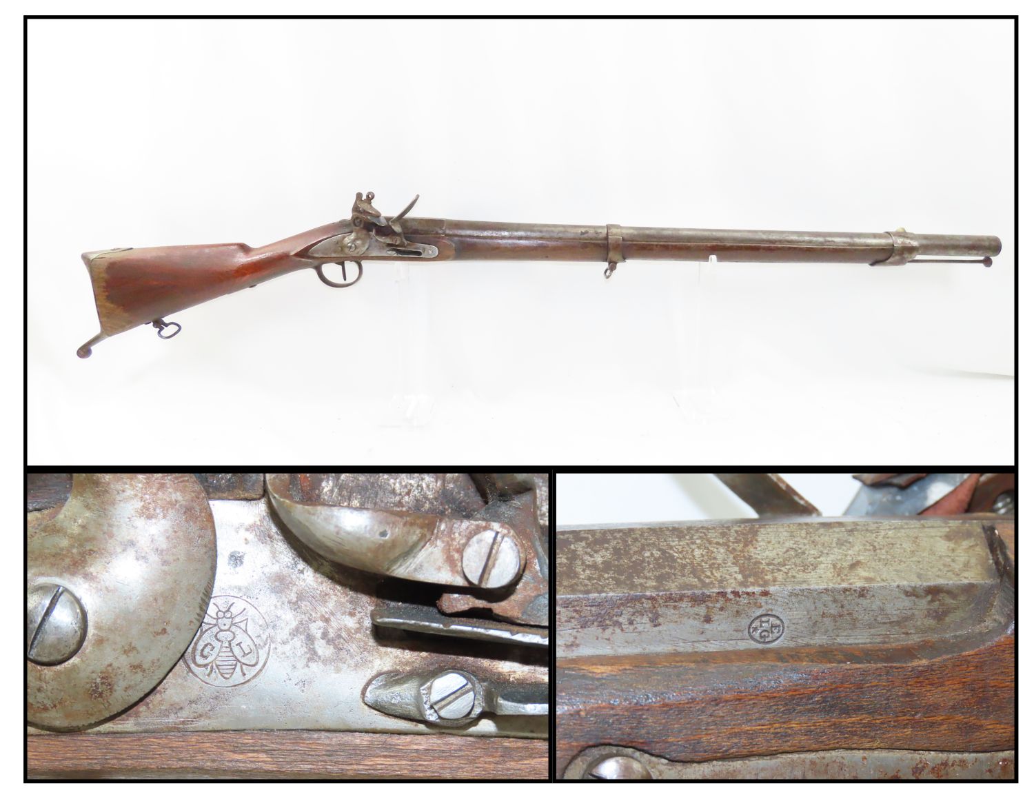 Georges Laloux Large Bore Flintlock Trade Musket 6.08.21 C&R Antique ...