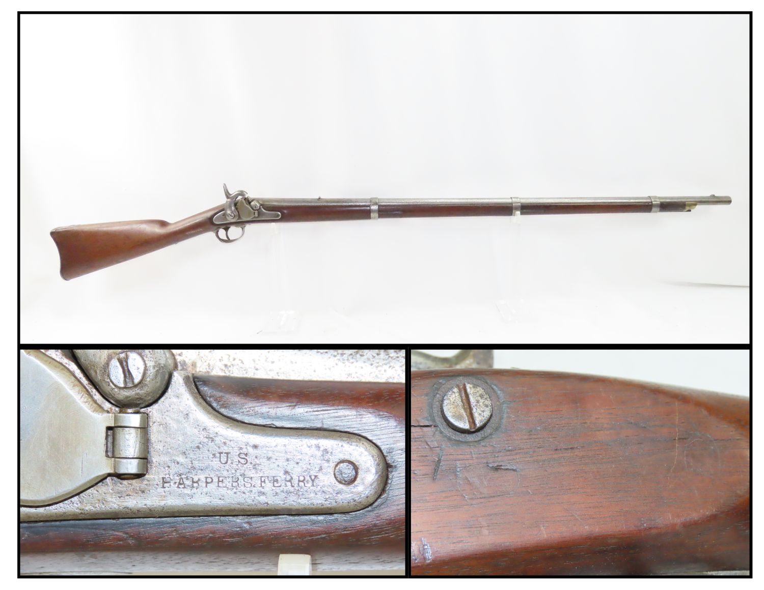 U.S. Harpers Ferry Model 1855 Rifle Musket 6.25.21 C&R Antique 001 ...