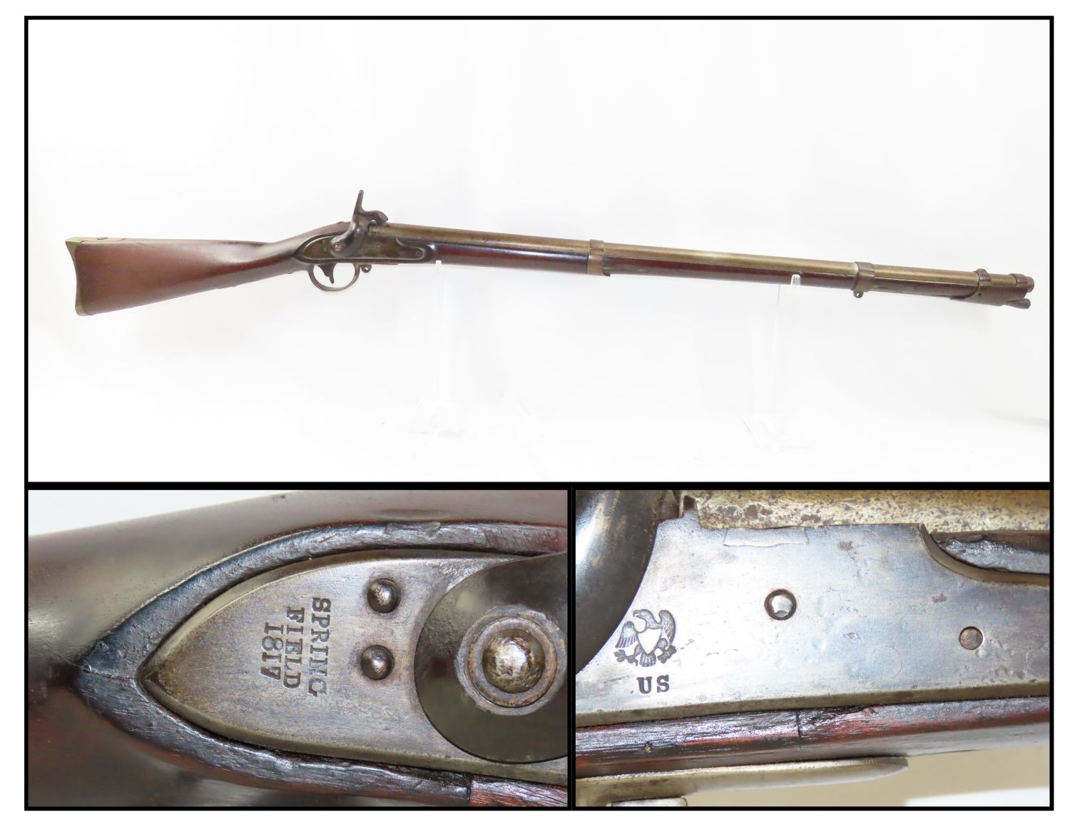 Converted U.S. Springfield Model 1816 Musket 6.07.21 C&R Antique 001 ...