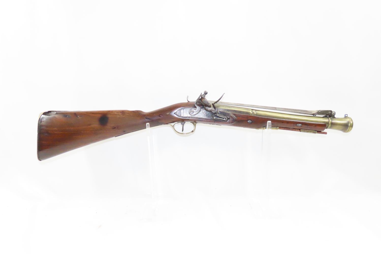 Brass Barreled Flintlock Blunderbuss with Snap Bayonet 6.02.21 C&R ...