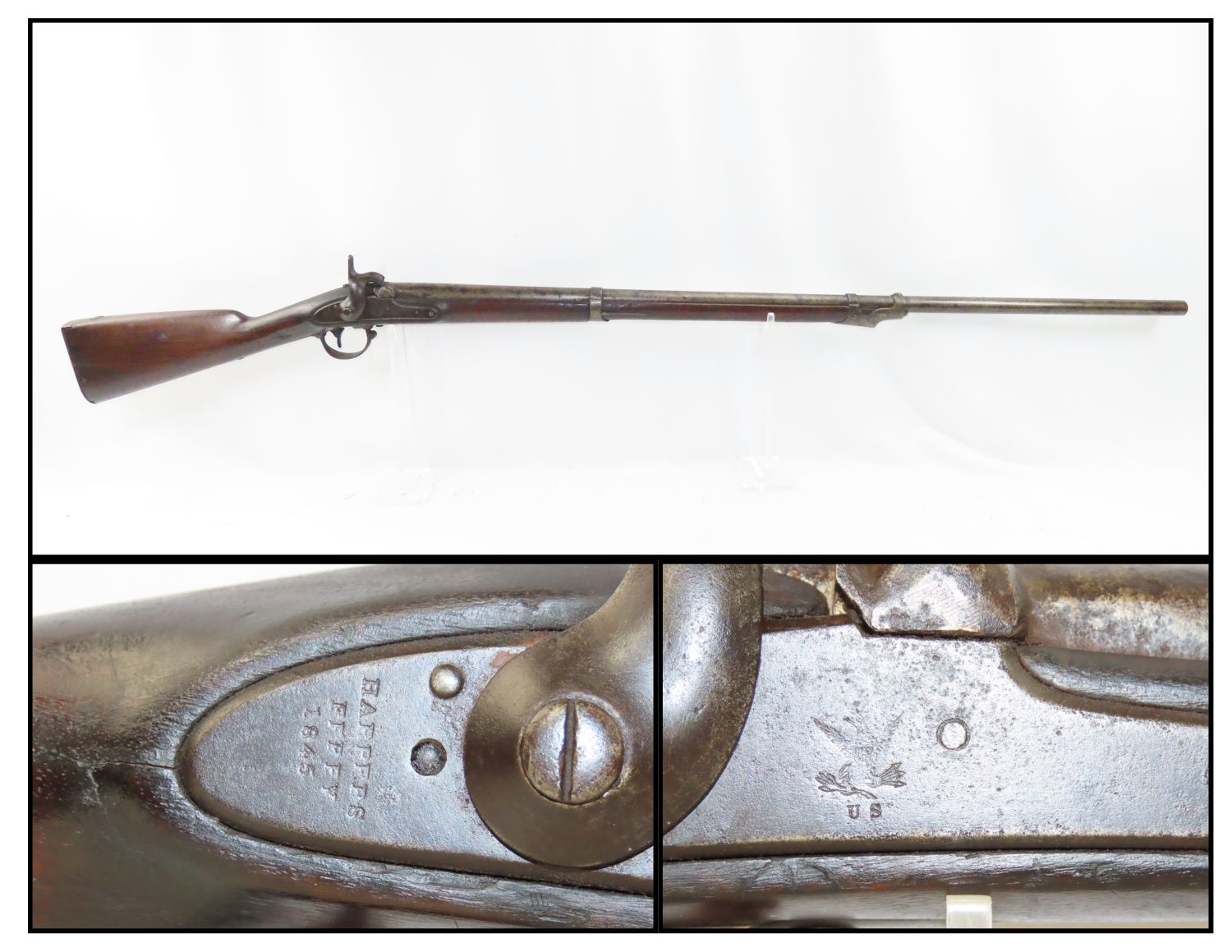 U.S. harpers Ferry Model 1842 Percussion Musket 7.27.21 C&R Antique 001 ...