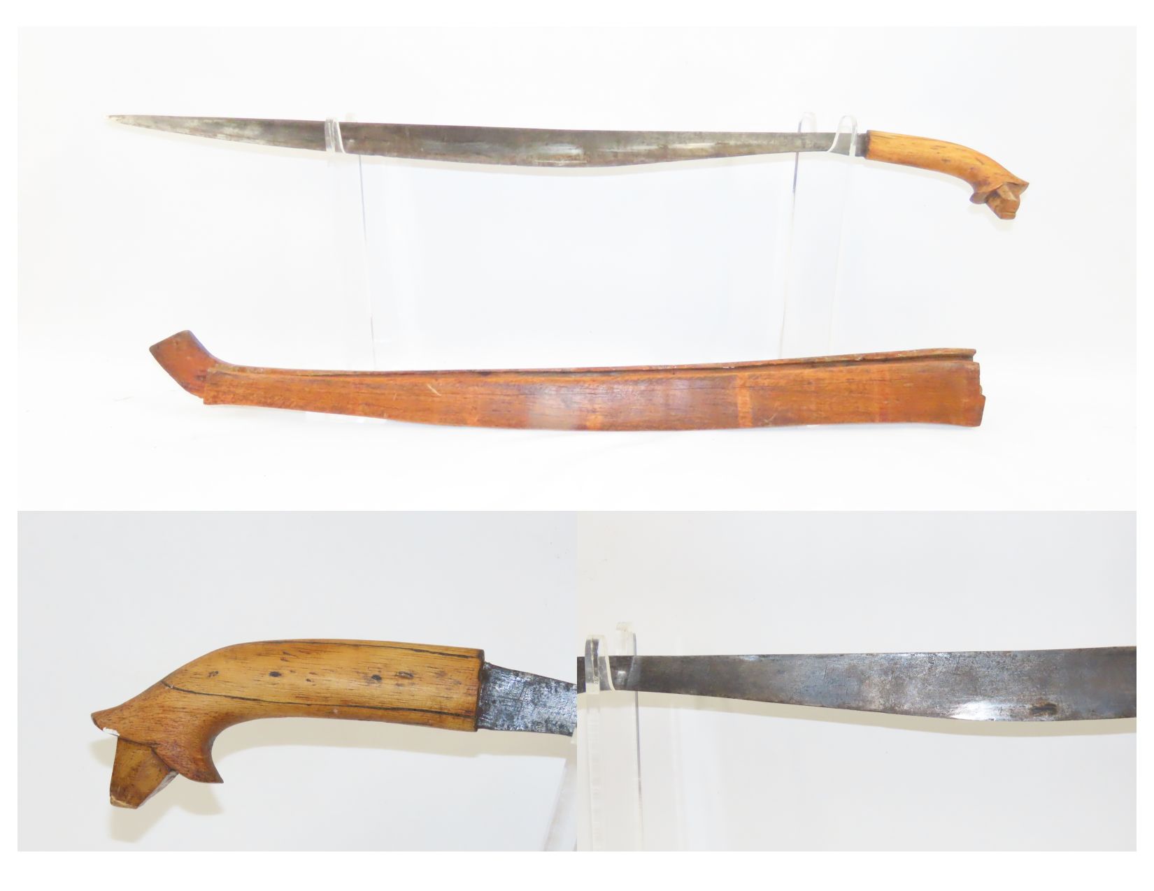 Wooden Handle Sword with Wooden Scabbard 9.22.21 C&RAntique001 ...