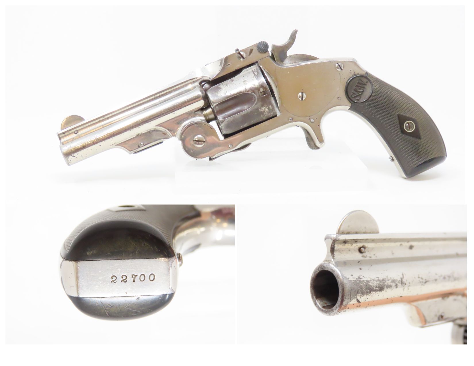 Smith & Wesson .38 Single Action First Model baby Russian Revolver 12. ...