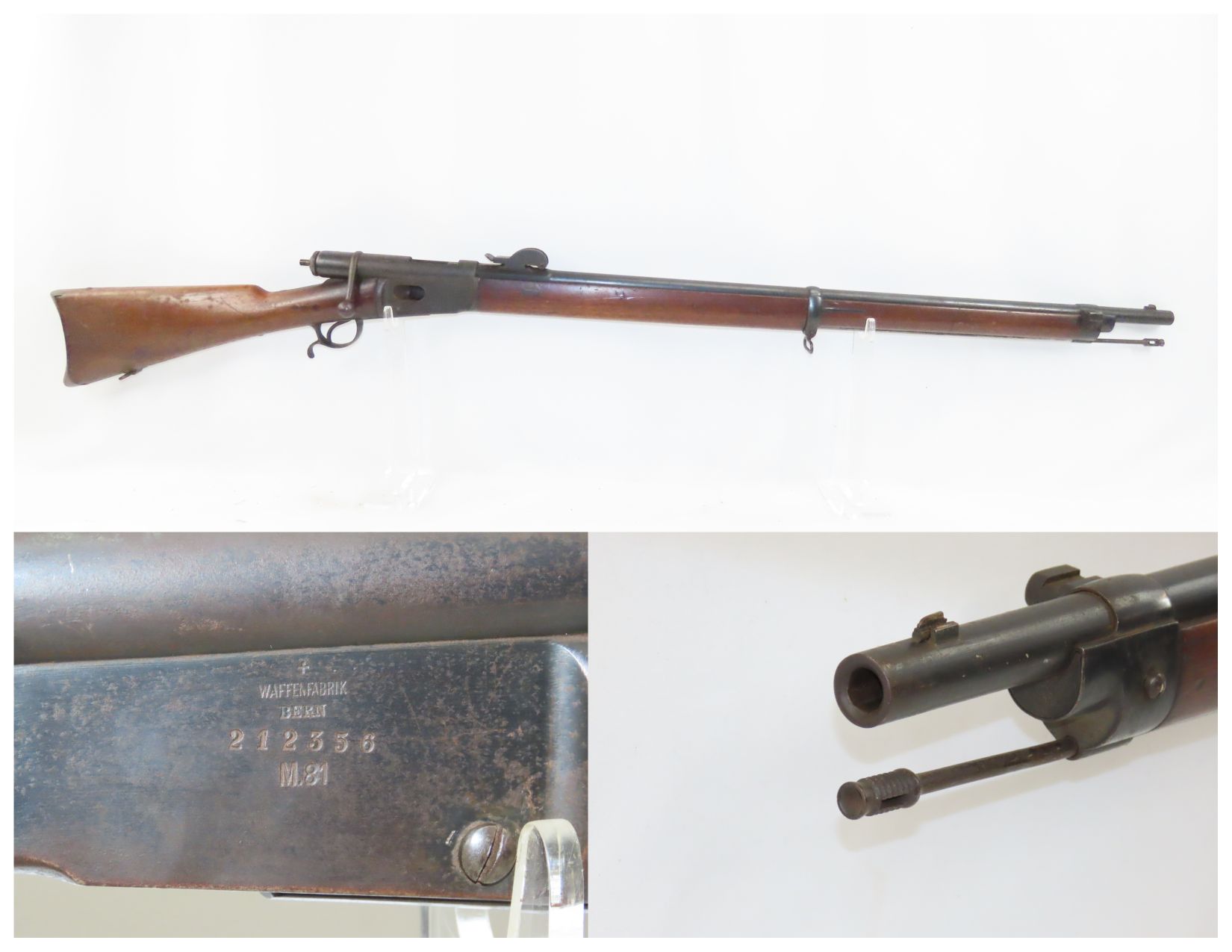 Swiss Bern Vetterli Model Rifle C Rantique Ancestry Guns