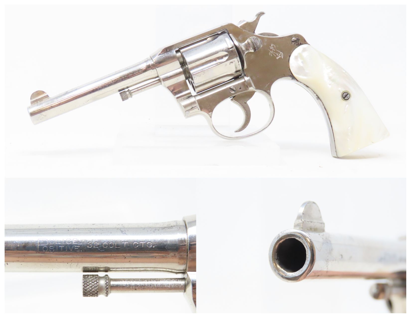 Colt Police Positive Revolver With Pearl Grips 51322 Candrantique001 Ancestry Guns 1777