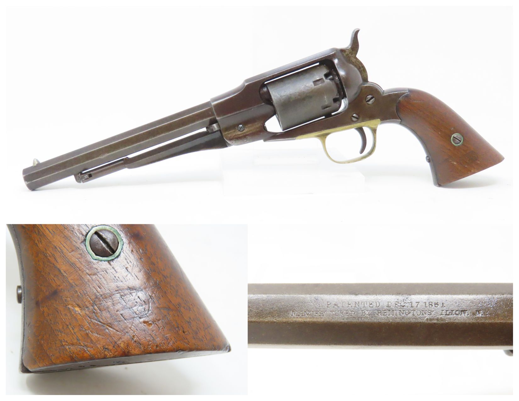 Rare CIVIL WAR Antique U.S. REMINGTON Model 1861 NAVY Percussion ...