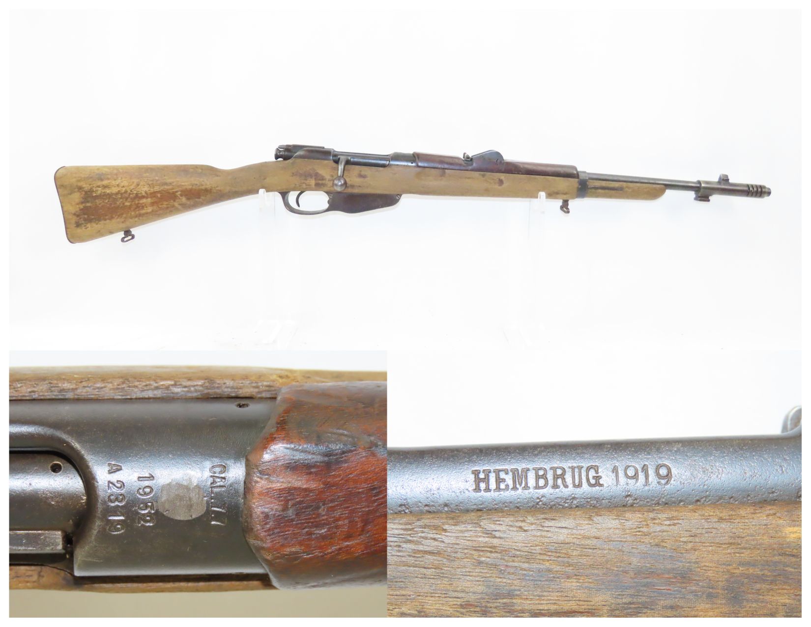 Dutch East Indies Hemburg Model 1895 Mannlicher Carbine 6.15 C ...