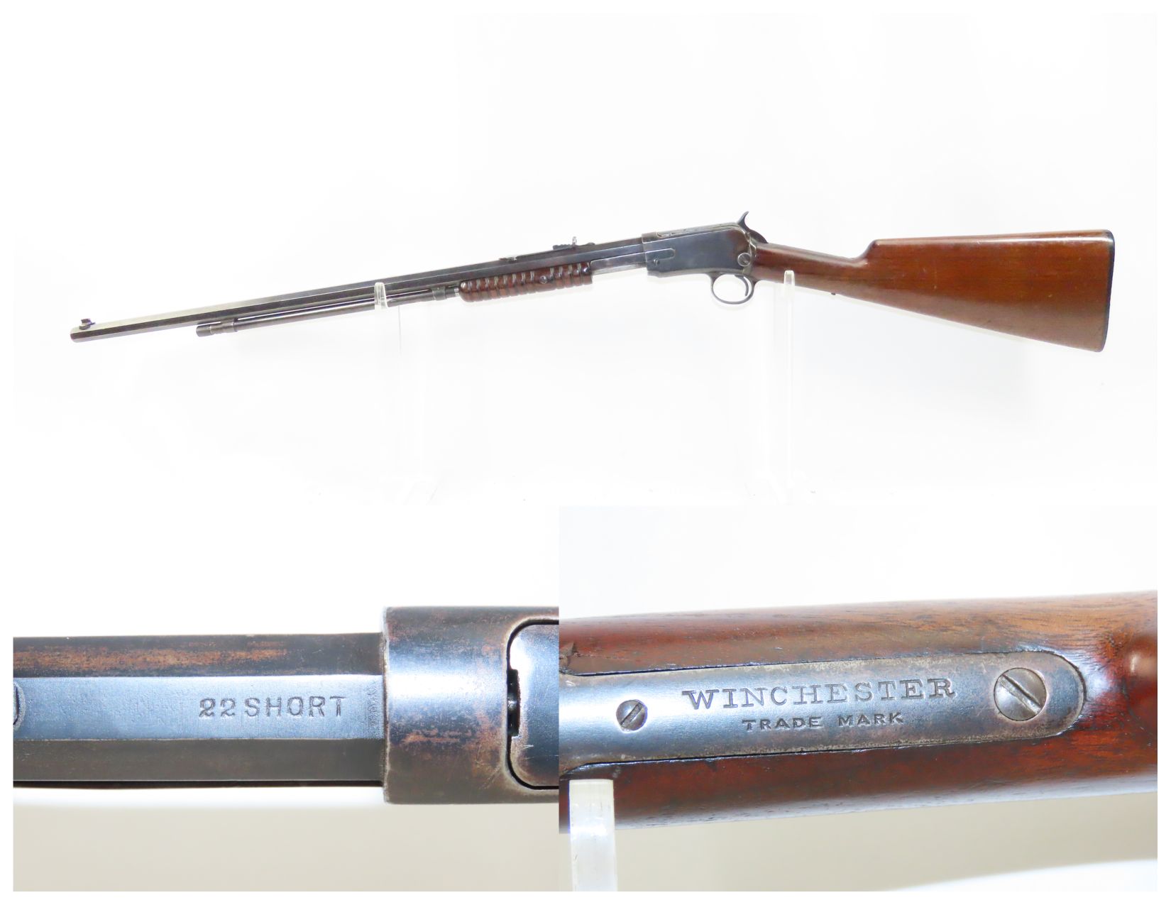 Winchester Model 1890 Pump Action 22 Cal Short Rimfire Candr Takedown Rifle Easy Takedown 2nd 4380