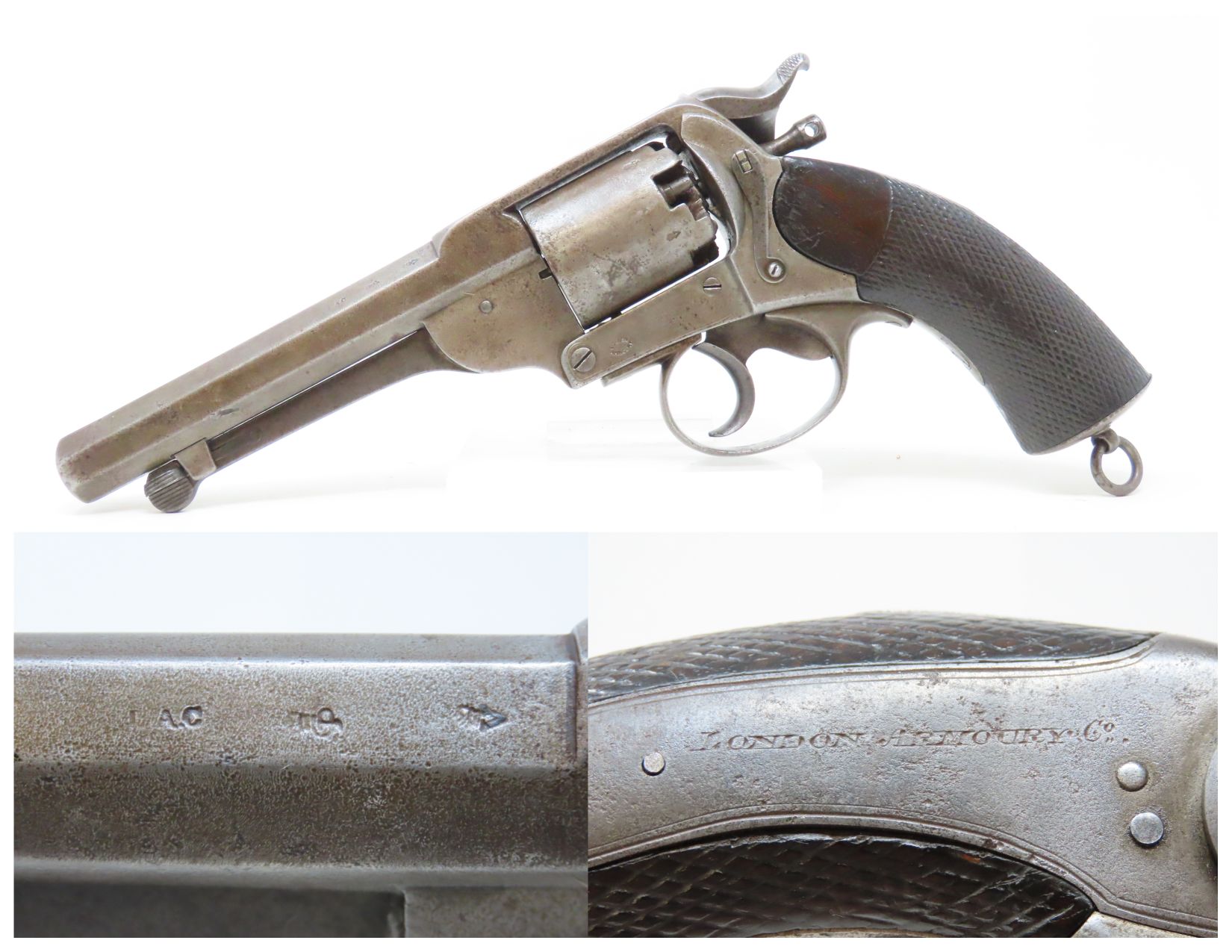 US Marked London Armoury Co. Kerr Patent Percussion Revolver 8.25 C ...