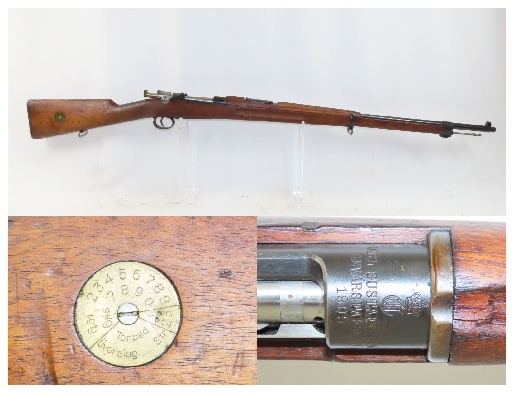 Swedish Carl Gustaf Model 1896 Rifle 12.22 C&RAntique001 | Ancestry Guns