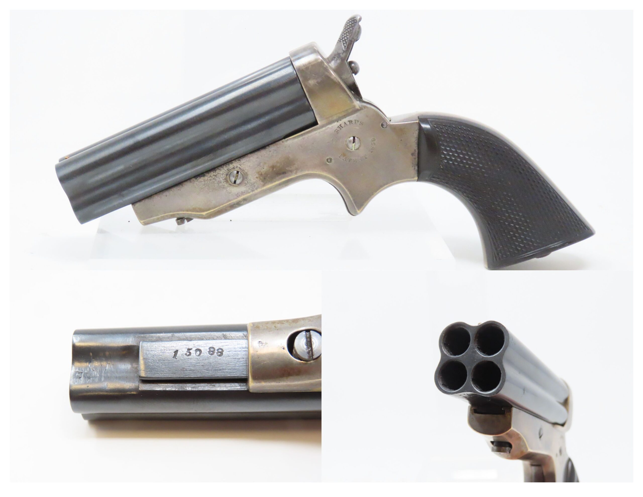 C. Sharps Co. Four Barrel Pepperbox Pistol 1.16 C&RAntique001 ...