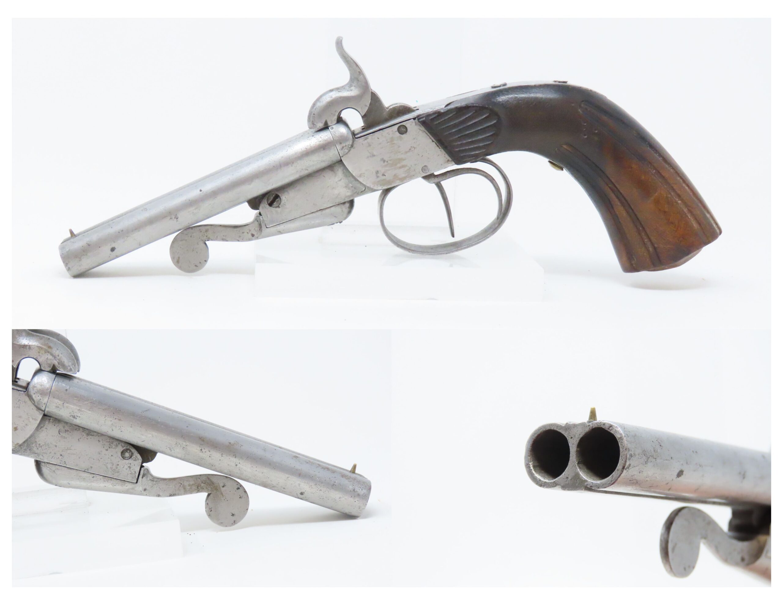 European Double Barrel Pinfire Pistol 117 Candrantique001 Ancestry Guns 3847