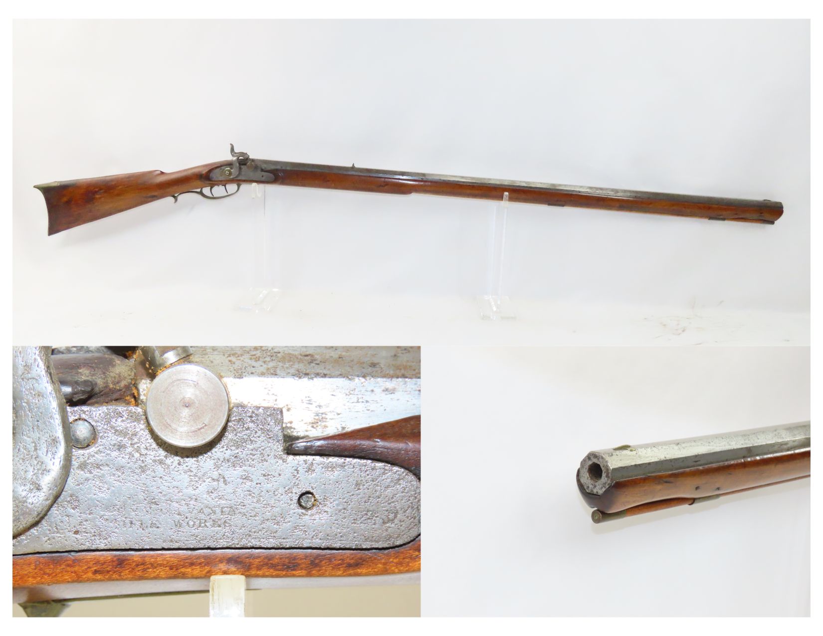 Antique PENNSYLVANIA RIFLE WORKS Full-Stock .40 Cal. Percussion LONG ...