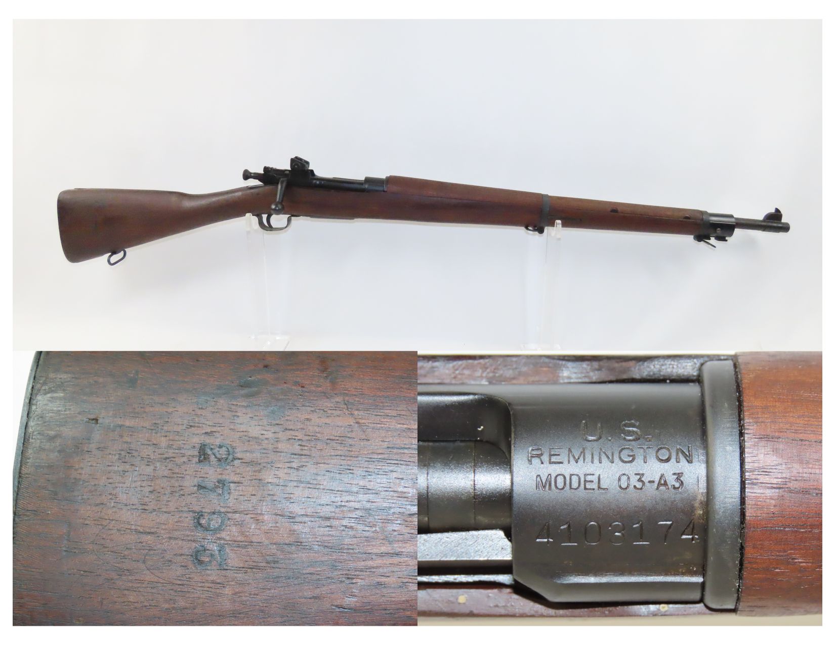 U.S. Remington Model 1903A3 Bolt Action Rifle 3.10 C&RAntique001 ...