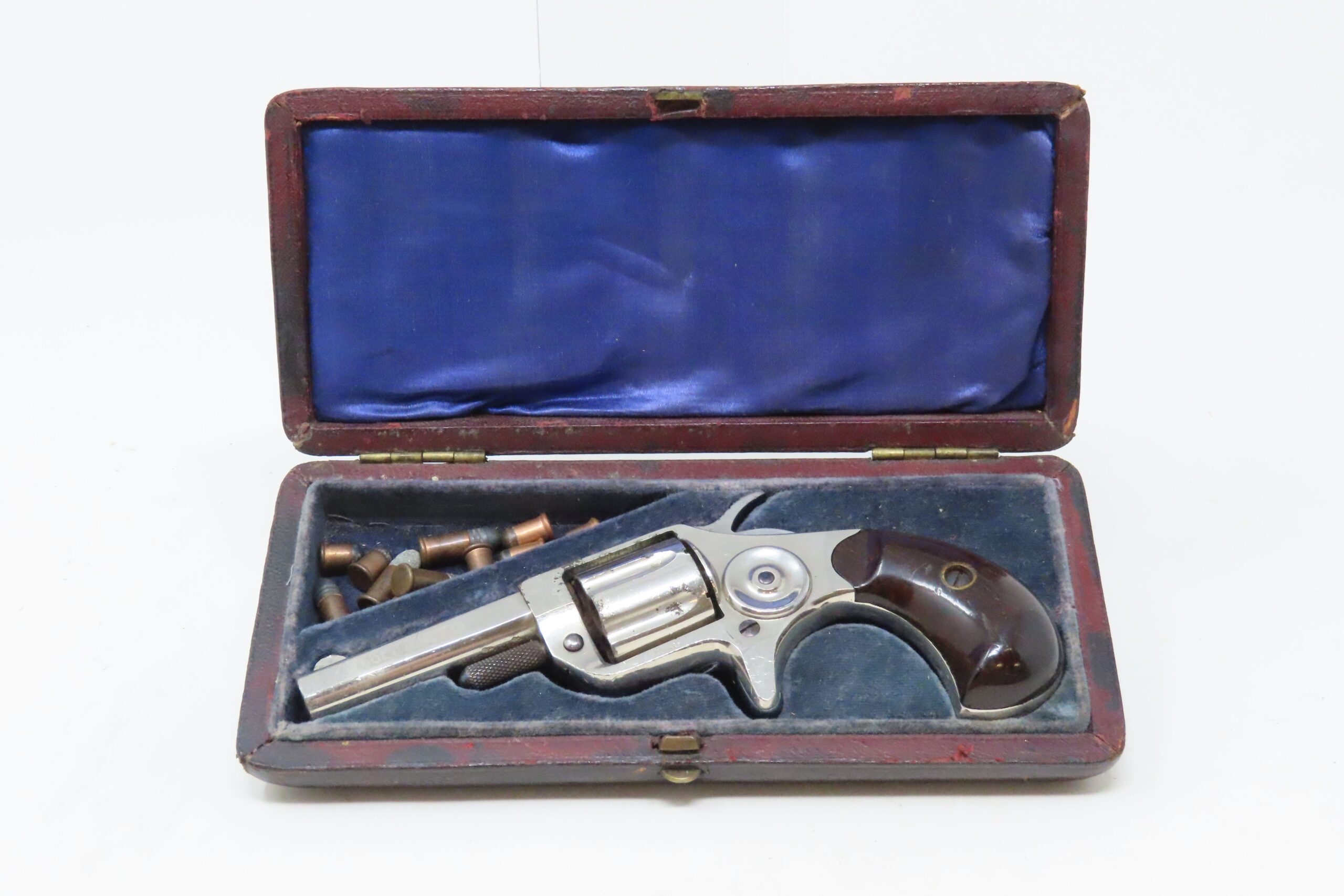 Cased E.M. Reilly & Co. Retailer Marked Colt New LIne 22 Revolver 1.18 ...