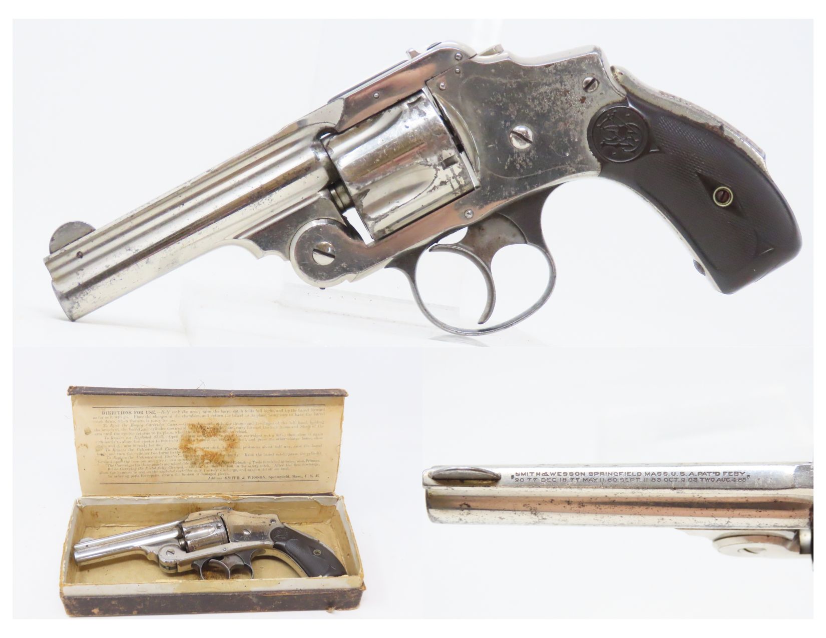 Smith And Wesson 38 Safety Hammerless 2nd Model Revolver 4 19 Candrantique001 Ancestry Guns