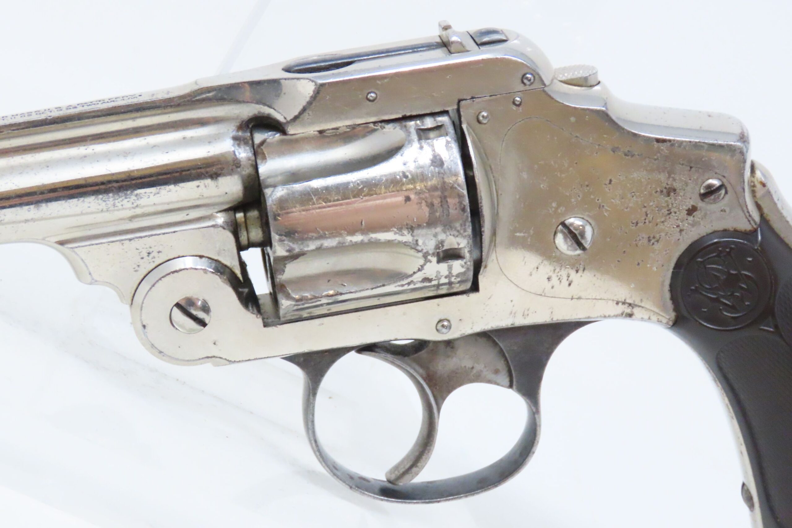 Smith And Wesson 38 Safety Hammerless 2nd Model Revolver 4 19 Candrantique008 Ancestry Guns