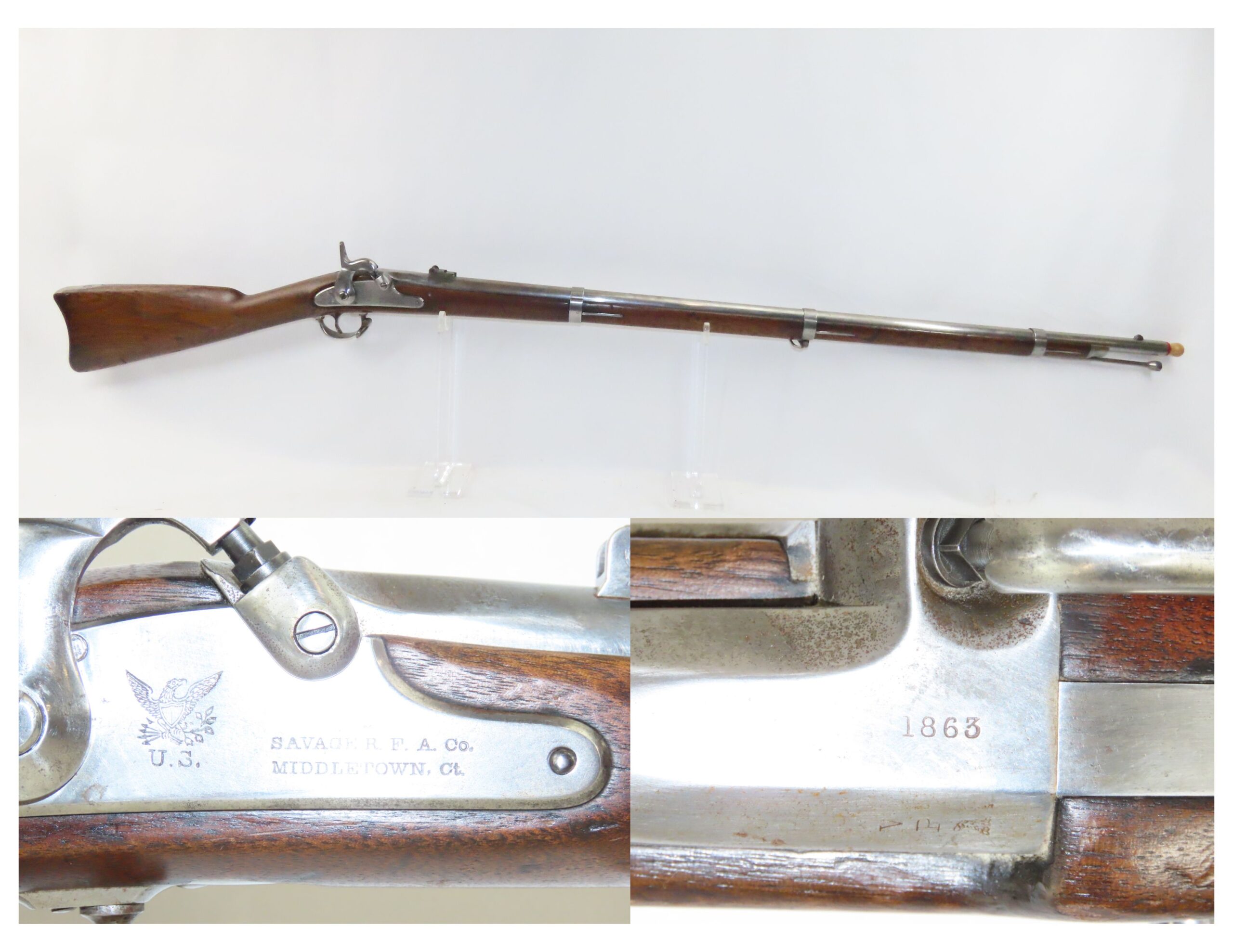 Savage Revolving Fire Arms Co. Contract Model 1861 Rifle Musket 6.6 C ...