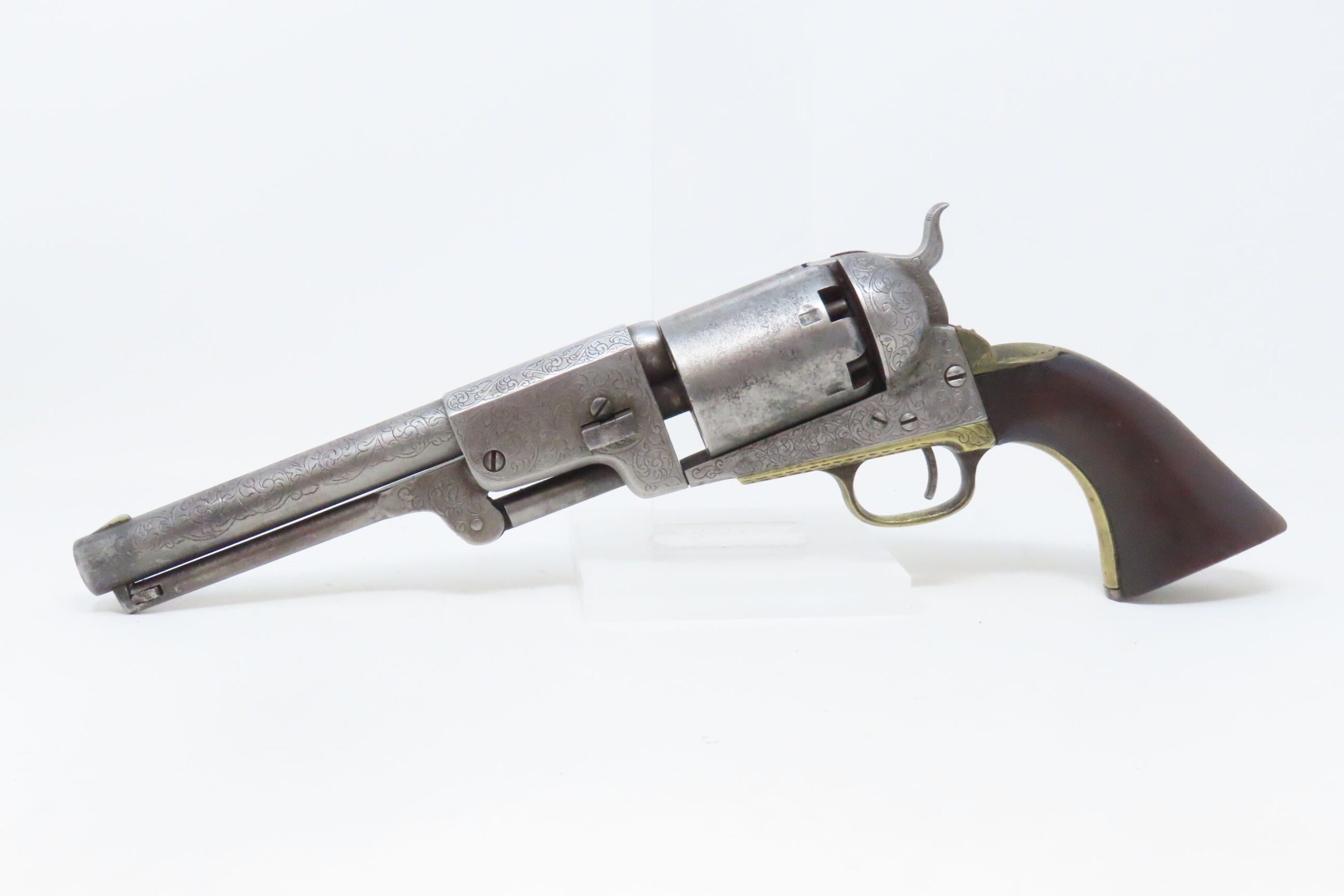 Engraved Copt of a Colt Third Model Dragoon Percussion Revolver 5.4 C ...